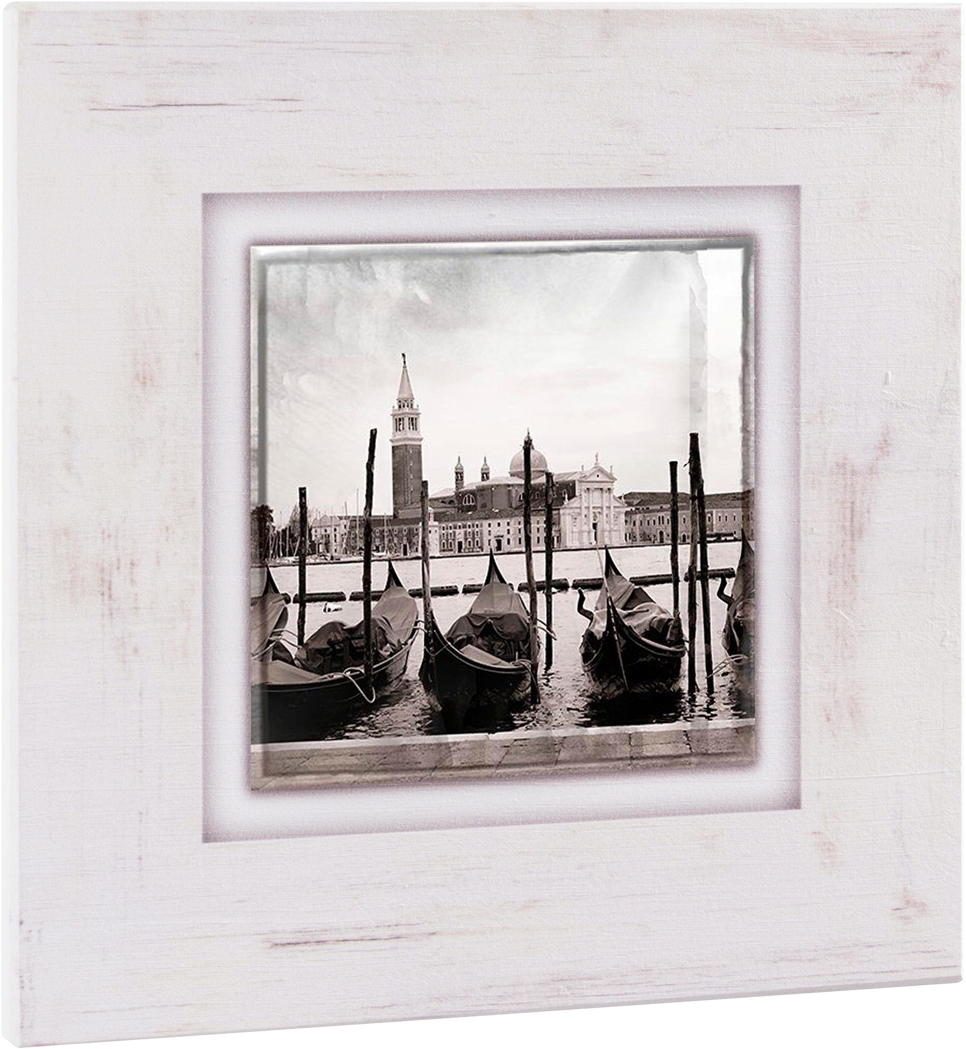 Home affaire Artprint op hout Gondels in Venetië 40/40 cm