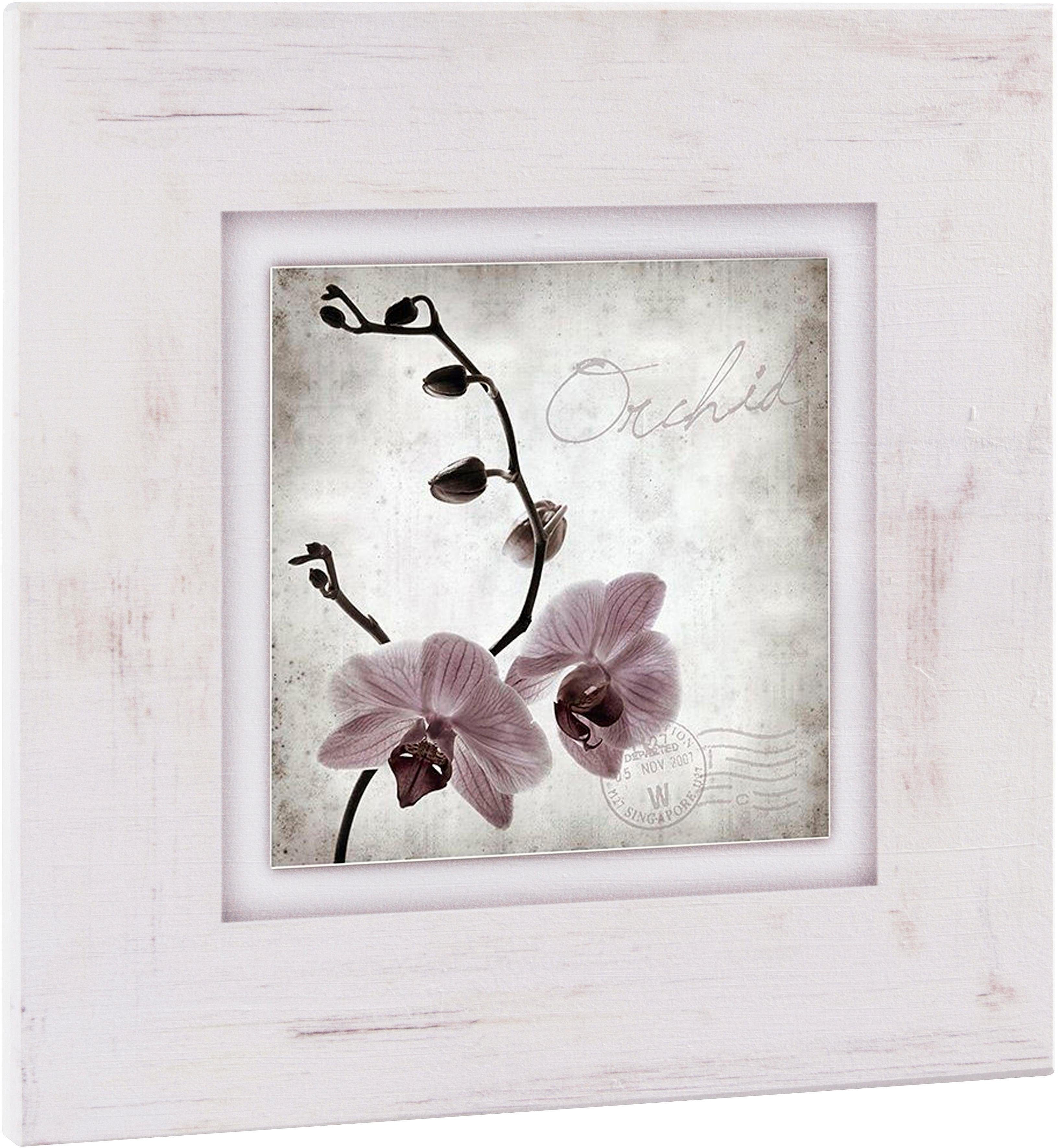 Home affaire Artprint op hout Orchidee 40/40 cm