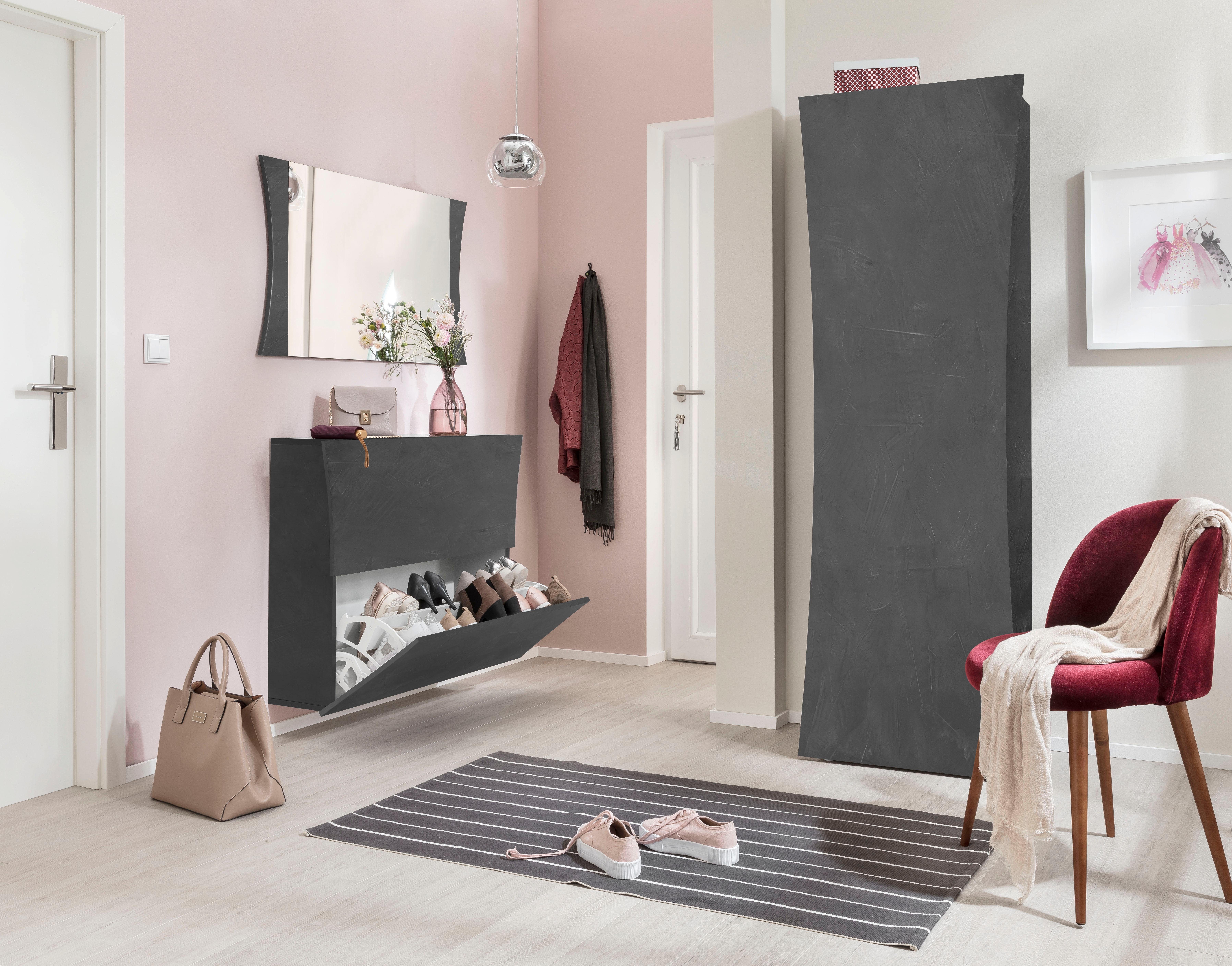 INOSIGN Schoenenkast Arco, schoenenopberger, schoenenkast 2 kleppen met dubbele schoentrommels, frontbreedte 90-101 cm