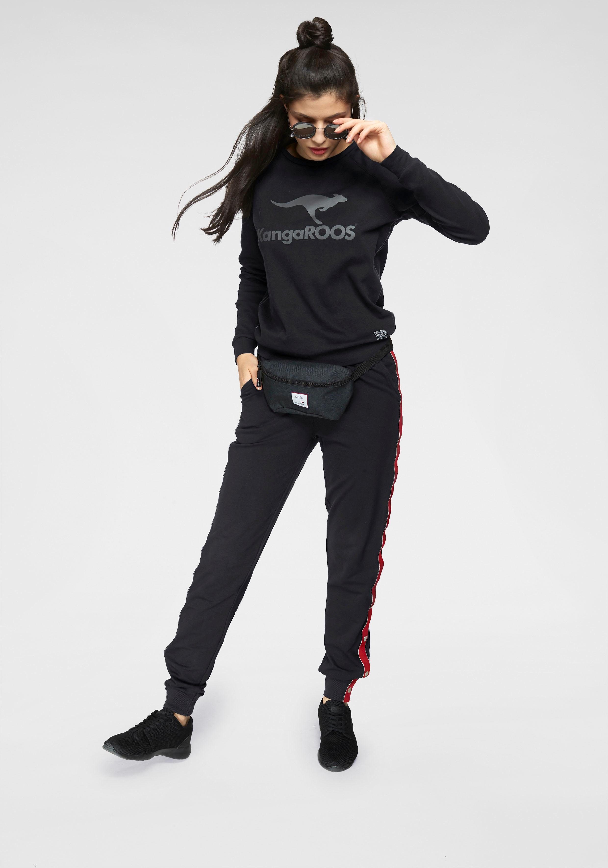 KangaROOS Sweatshirt Lange mouwen, figuurvolgende snit, met print, ronde hals