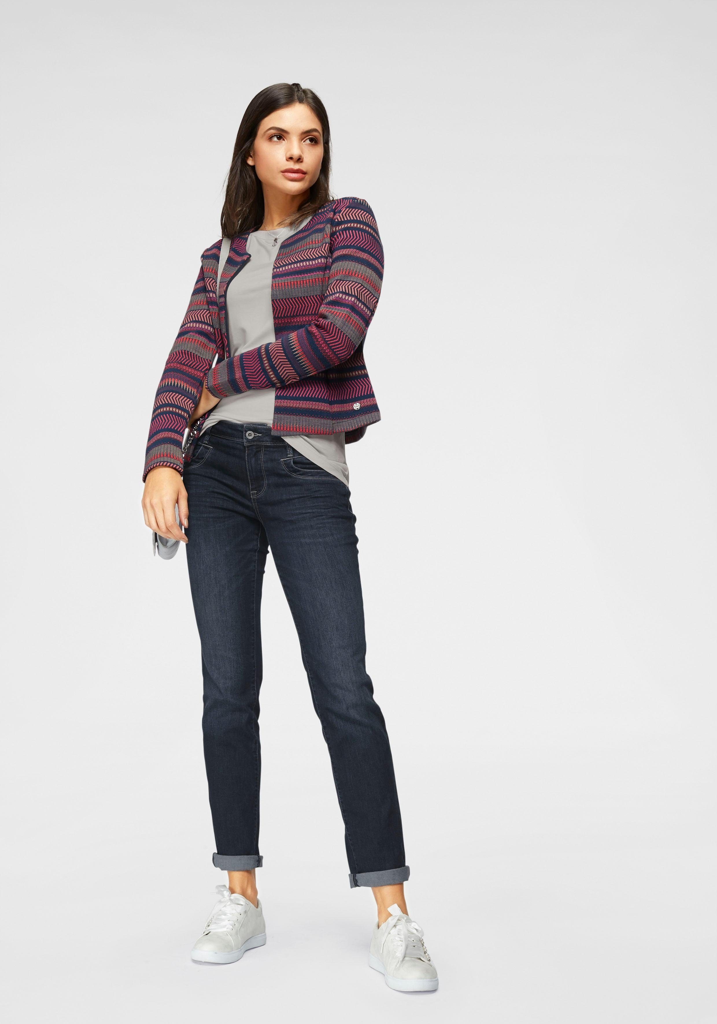 Tom Tailor Rechte jeans Alexa straight met contrasterende stiksels