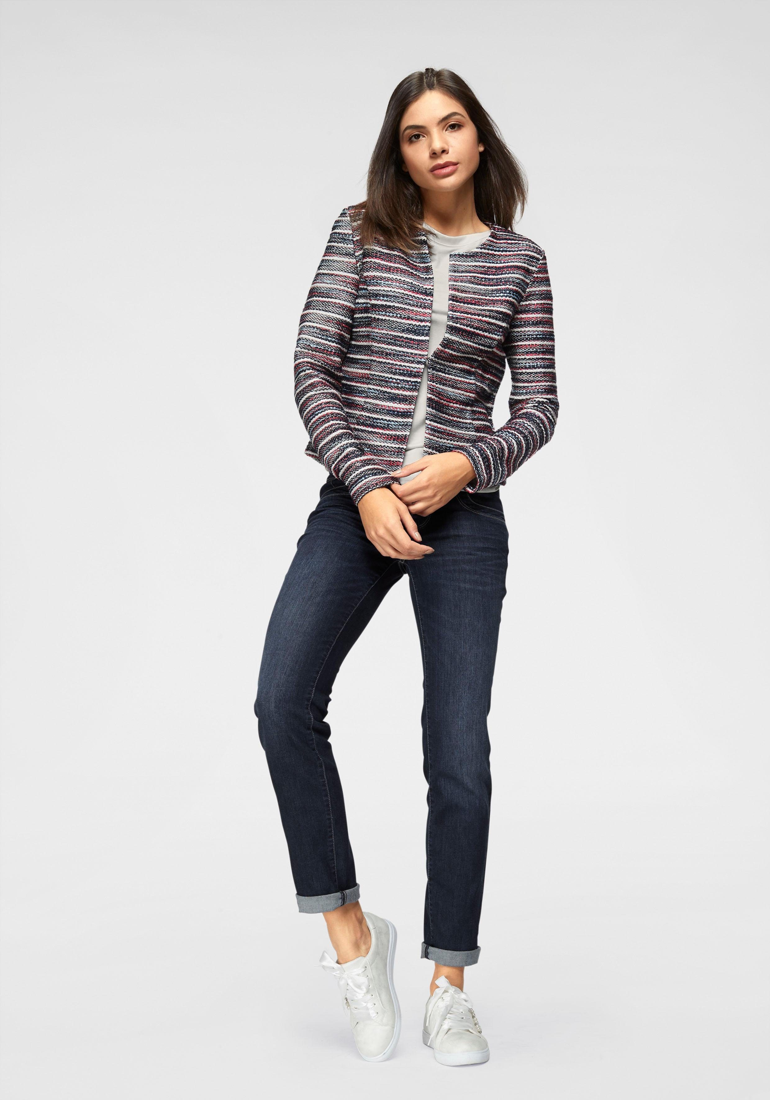 Tom Tailor Rechte jeans Alexa straight met contrasterende stiksels
