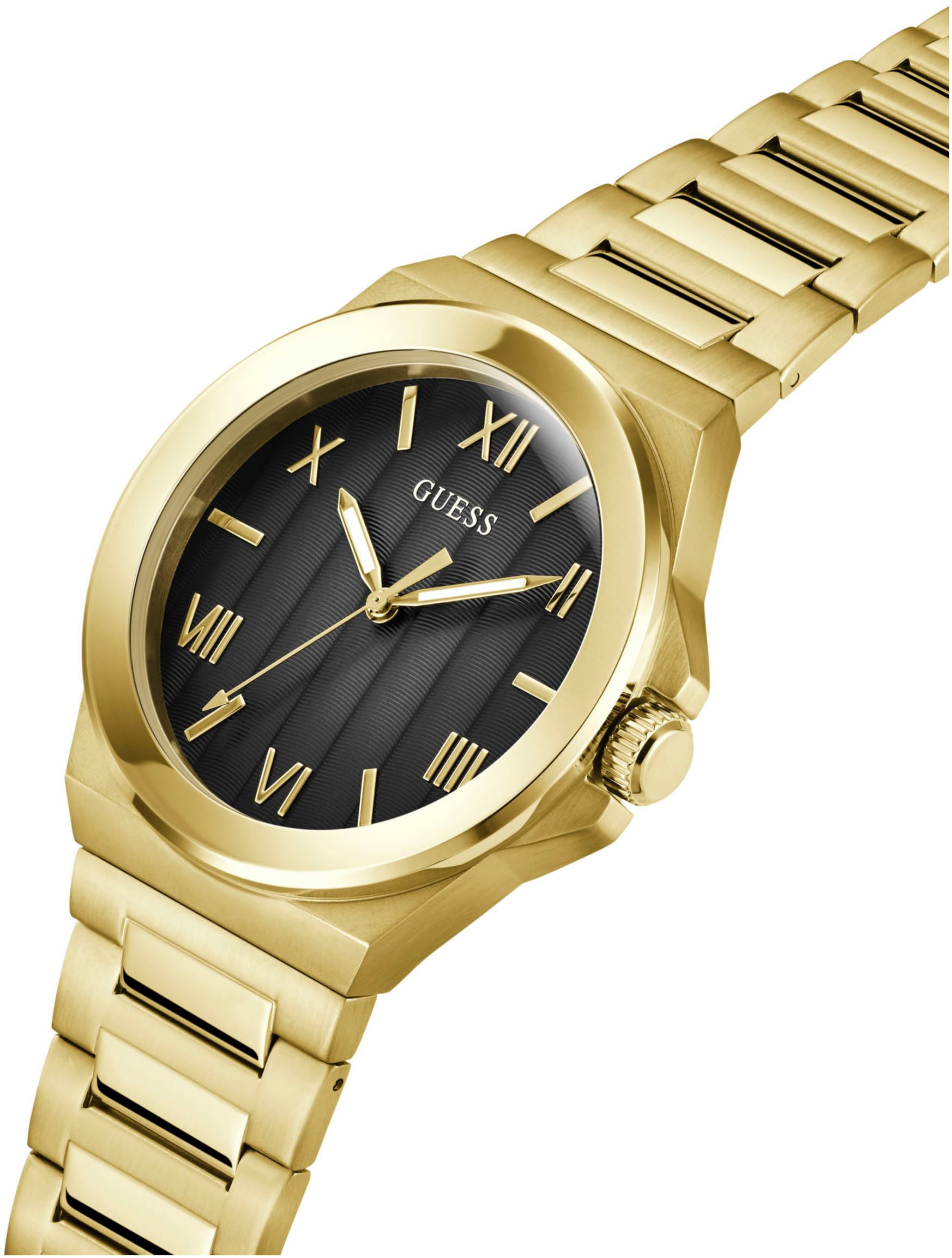 Guess Kwartshorloge Vinyl Horloge, herenhorloge, stalen band, mineraalglas, analoog