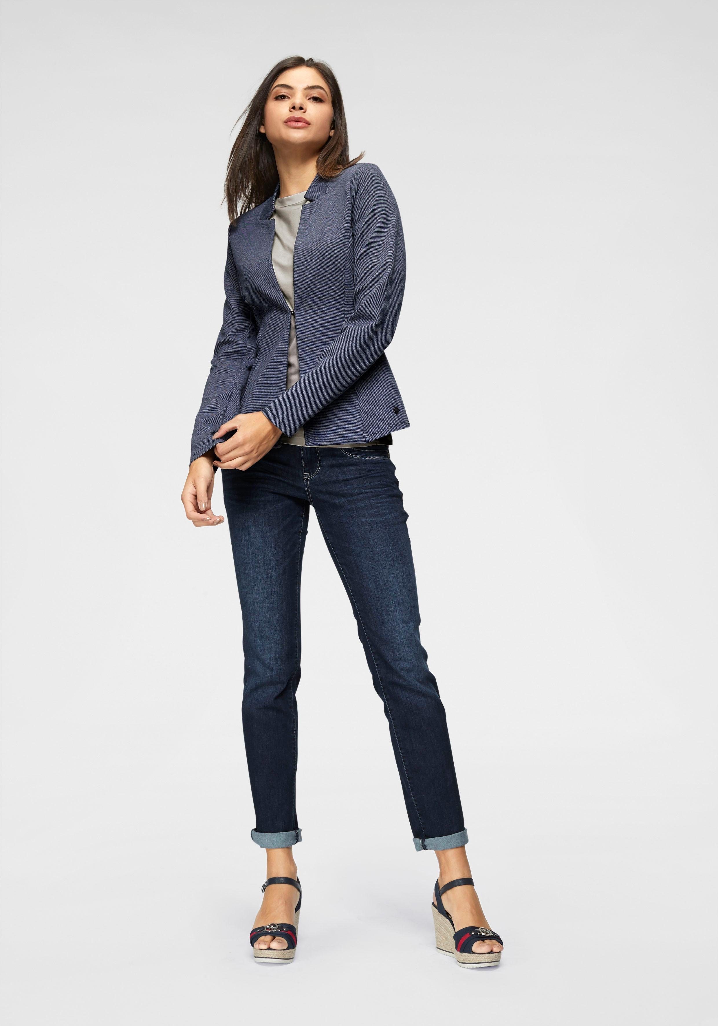 Tom Tailor Rechte jeans Alexa straight met contrasterende stiksels