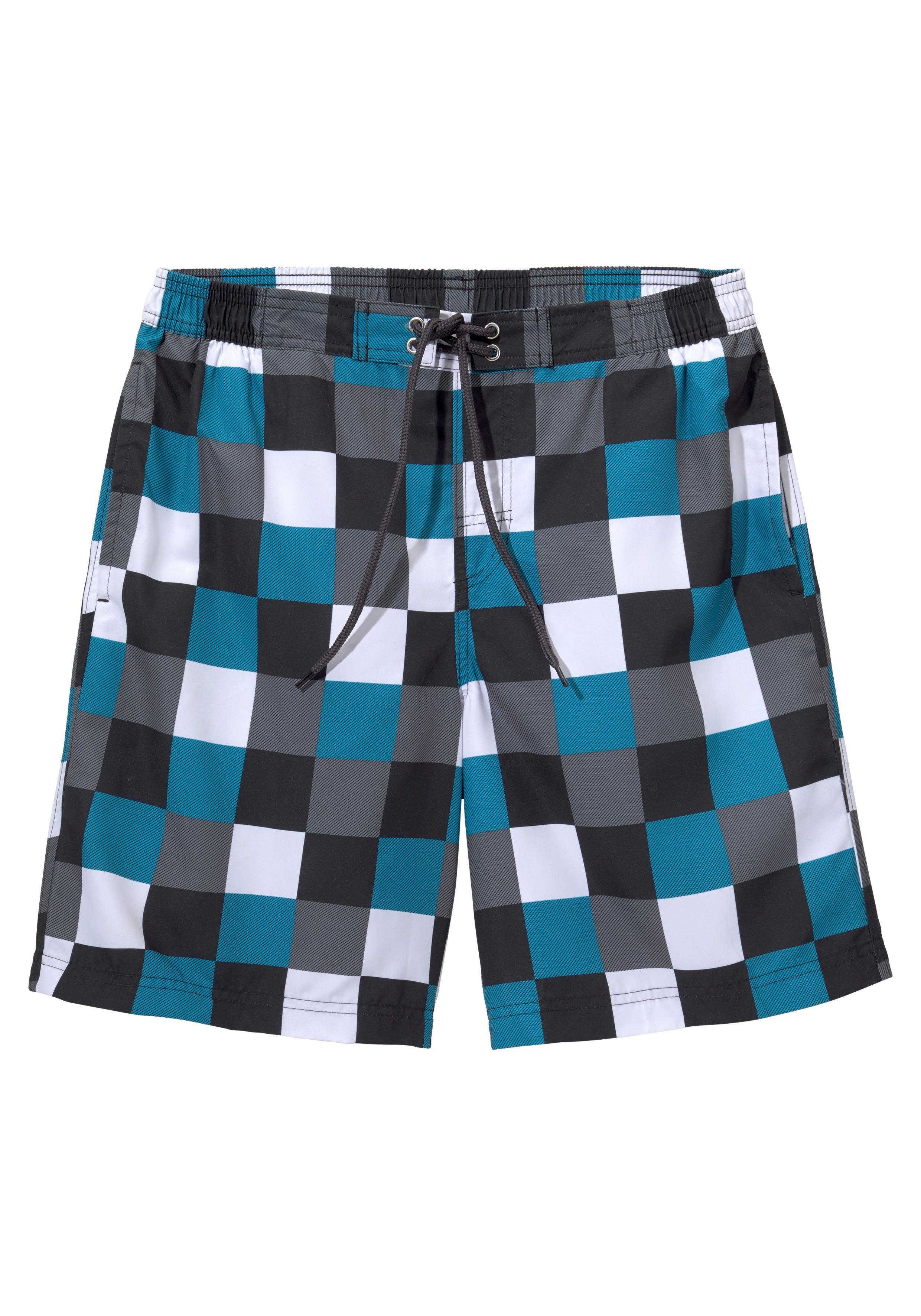 Buffalo Zwemshort in een trendy ruitdessin