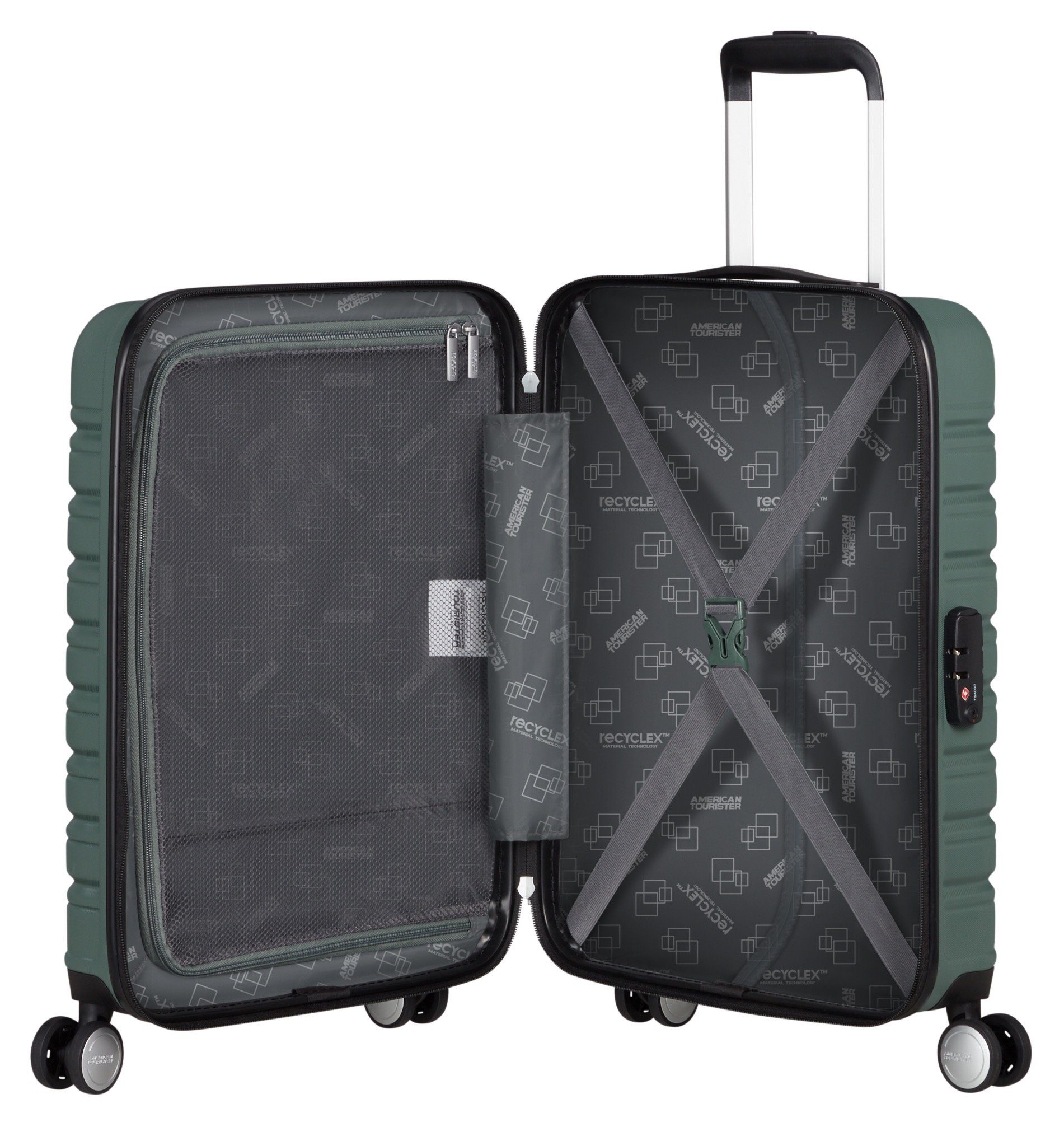 American Tourister Hardshell-trolley FLASHLINE 55 Handbagage-koffer reiskoffer met TSA-cijferslot