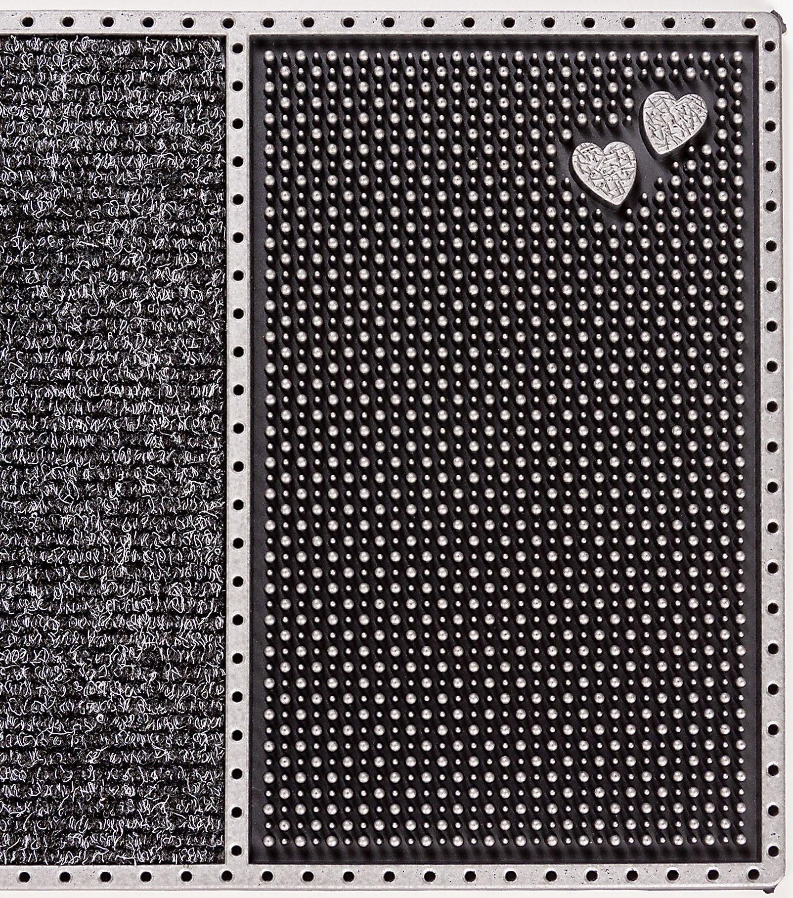 Home2Fashion Mat CC Clean Merino smalle vuilafstotende mat, met tekst, robuust, geschikt voor binnen en buiten