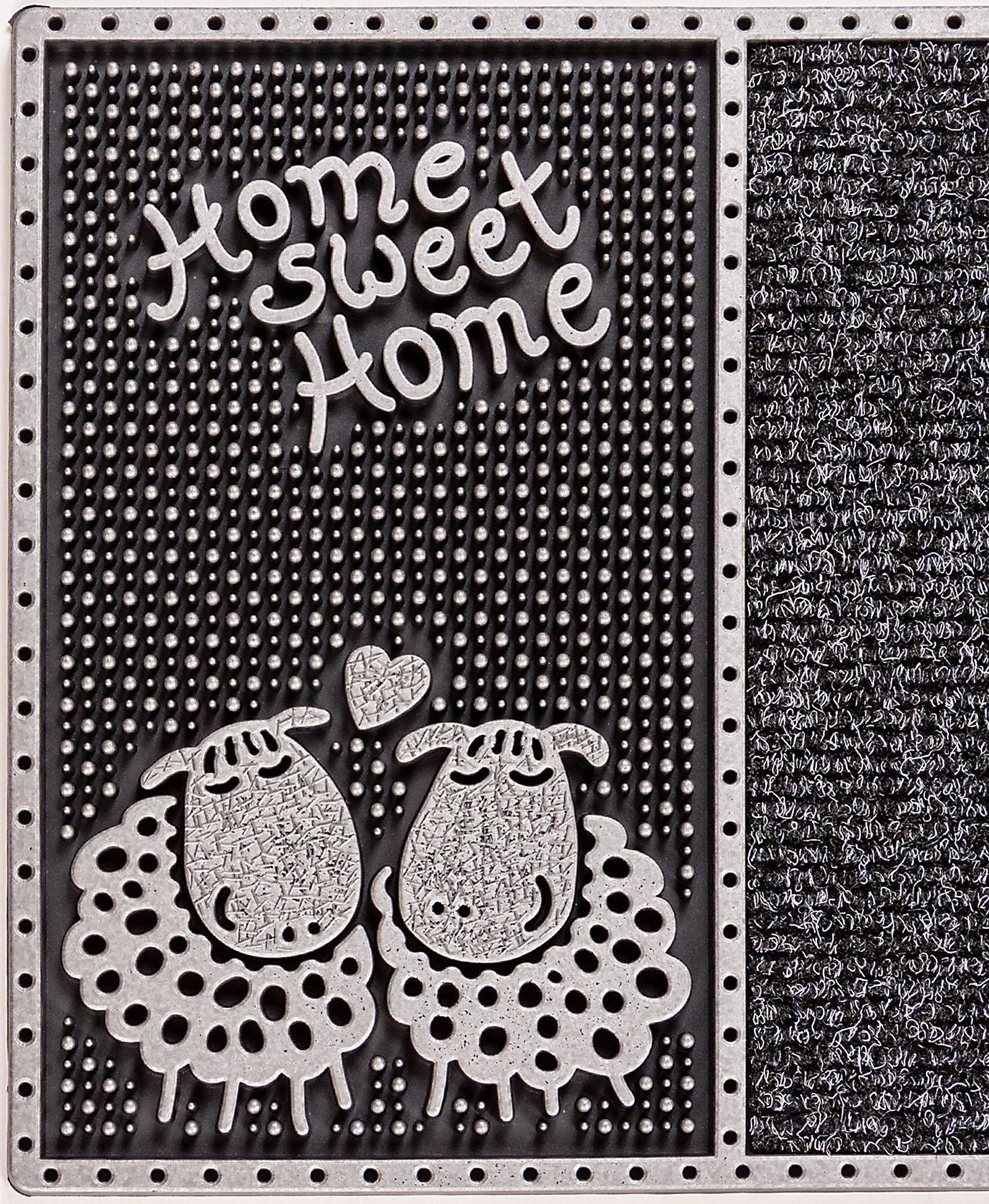 Home2Fashion Mat CC Clean Merino smalle vuilafstotende mat, met tekst, robuust, geschikt voor binnen en buiten
