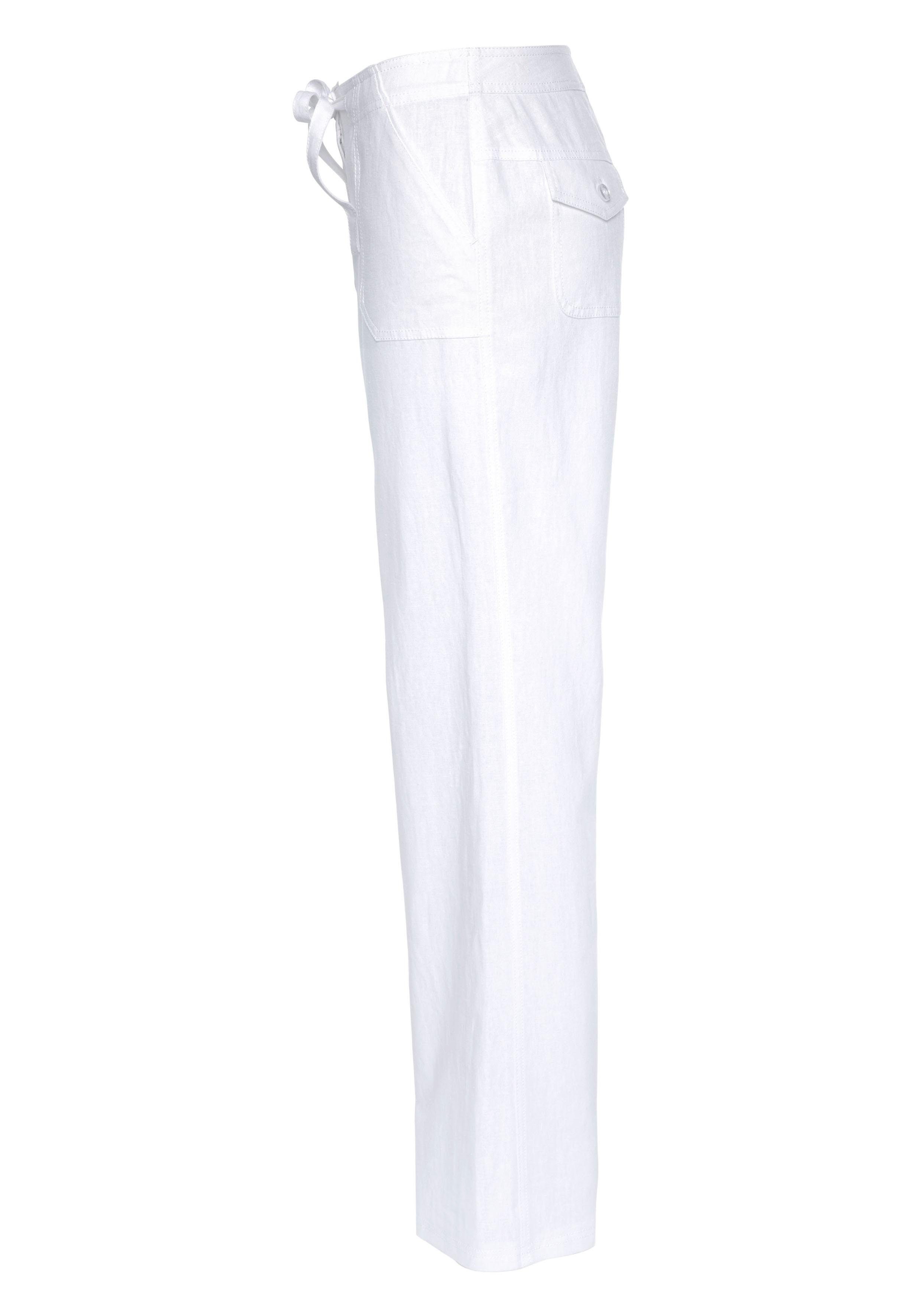 Aniston CASUAL Linnen broek met bindstrik