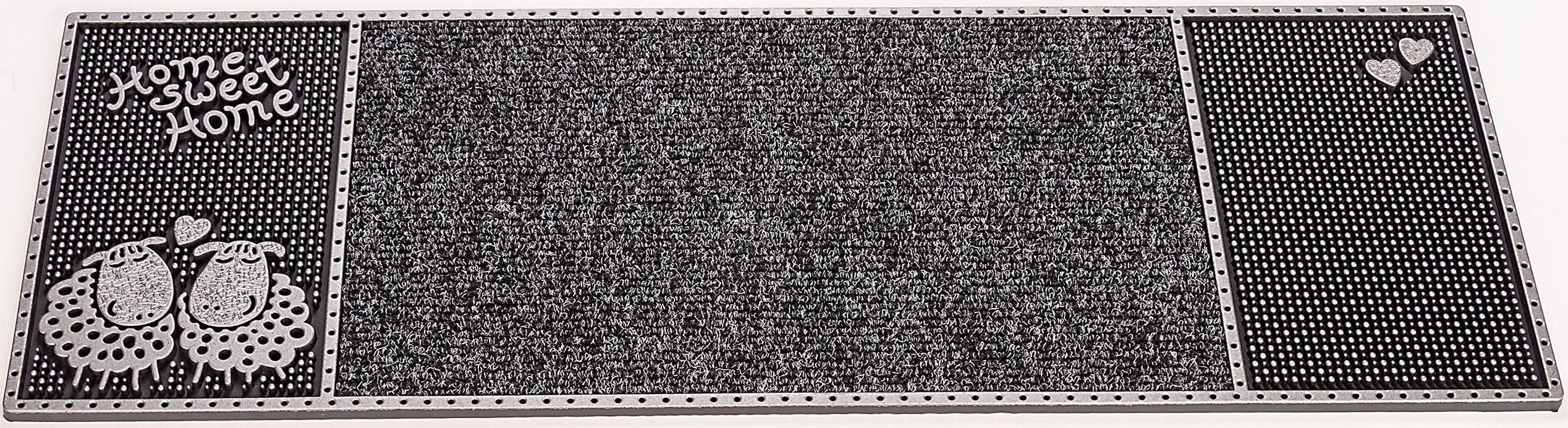 Home2Fashion Mat CC Clean Merino smalle vuilafstotende mat, met tekst, robuust, geschikt voor binnen en buiten