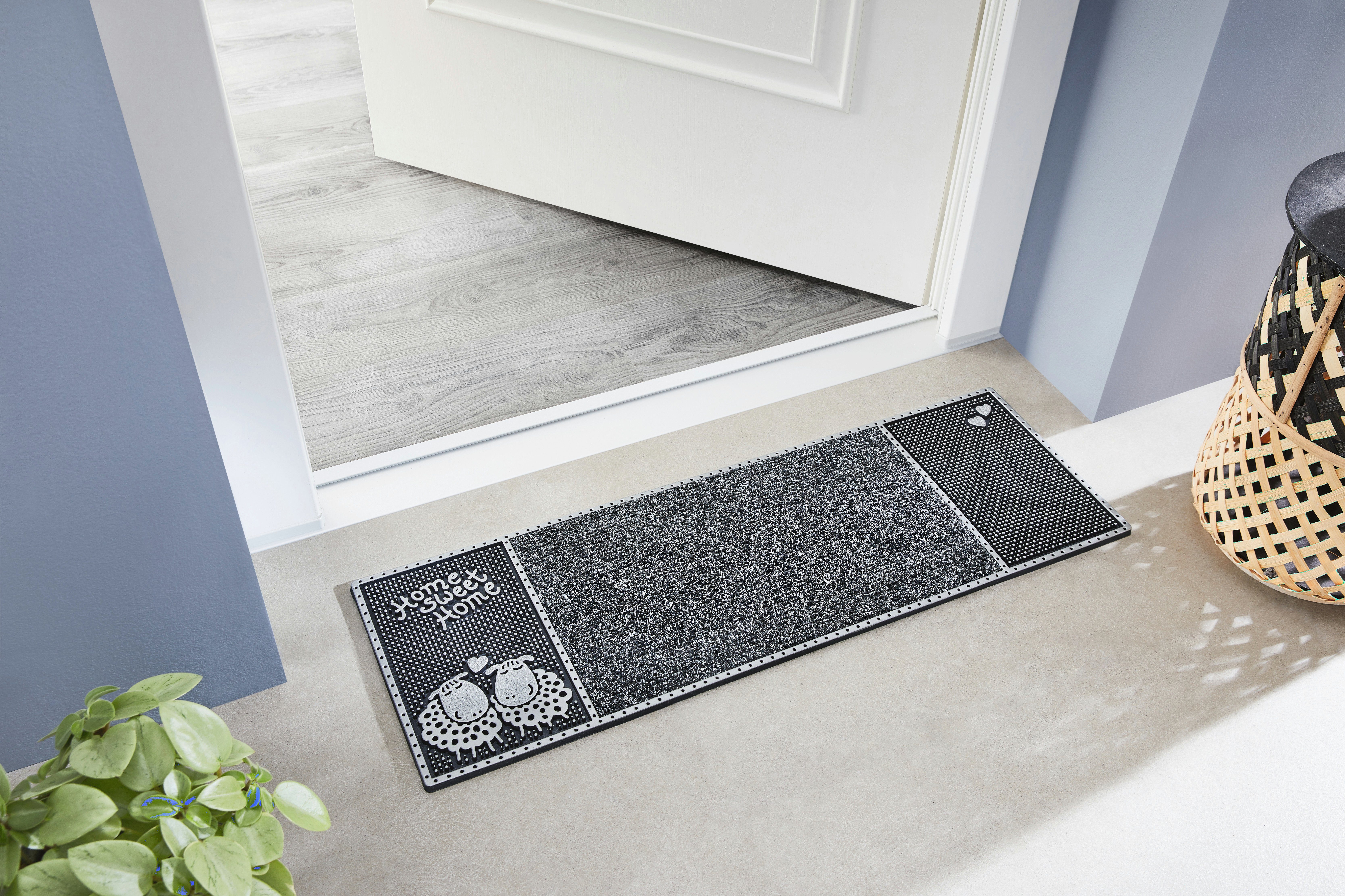 Home2Fashion Mat CC Clean Merino smalle vuilafstotende mat, met tekst, robuust, geschikt voor binnen en buiten