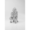 kare design decoratief figuur shiny gorilla zilver