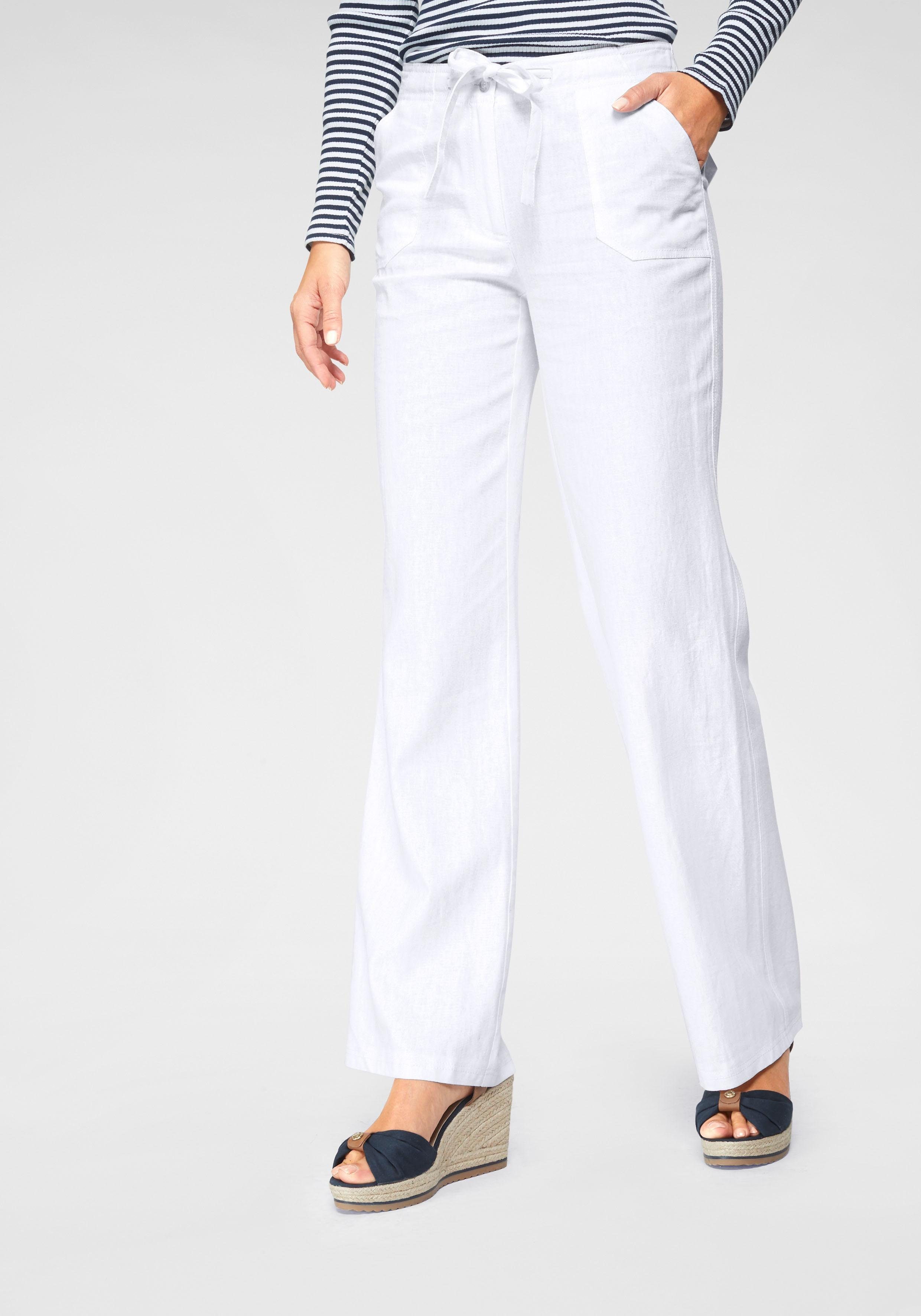 Aniston CASUAL Linnen broek met bindstrik