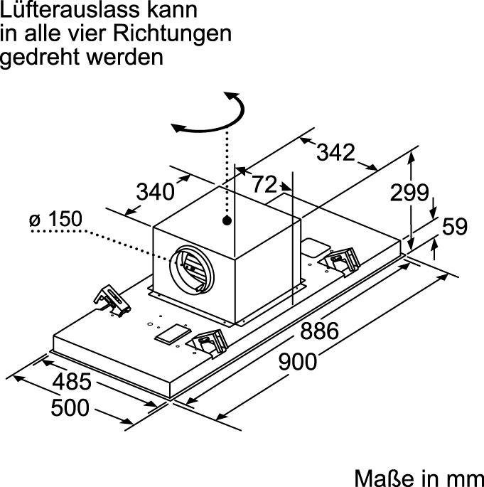 NEFF Afzuigkap I95CAQ6N0 90 cm breed