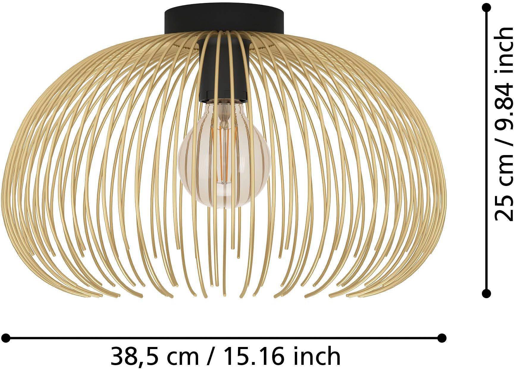 EGLO Plafondlamp VENEZUELA Plafondlamp, in zwart en goudkleur, E27, plafondlamp, Ø 38,5 cm (1 stuk)