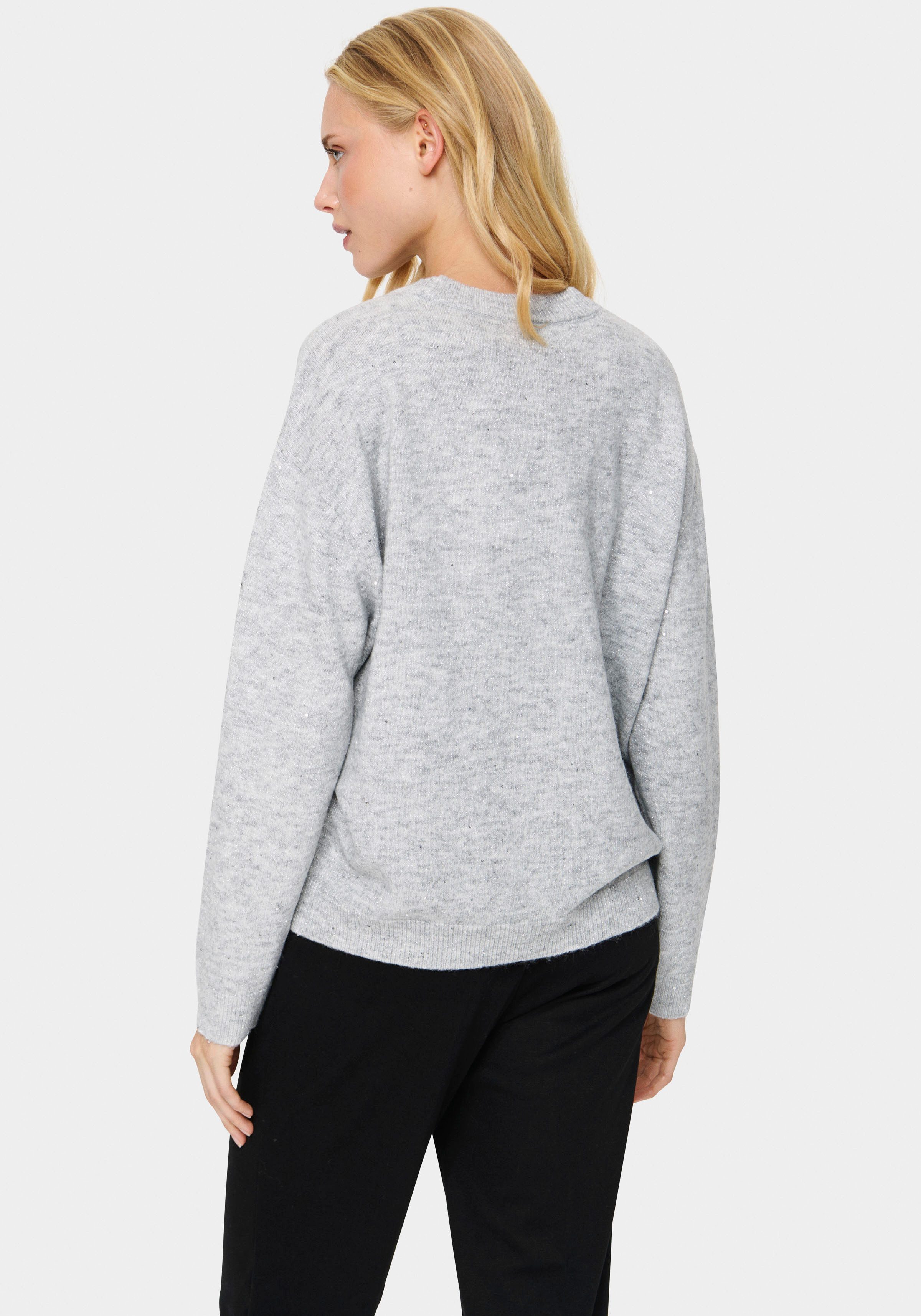 Saint Tropez Gebreide trui HayaSZ Pullover met glittereffect