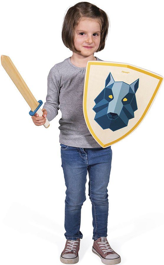 Janod Pijl en boogset voor kinderen Ridder-set wolf FSC®- beschermt bos - wereldwijd