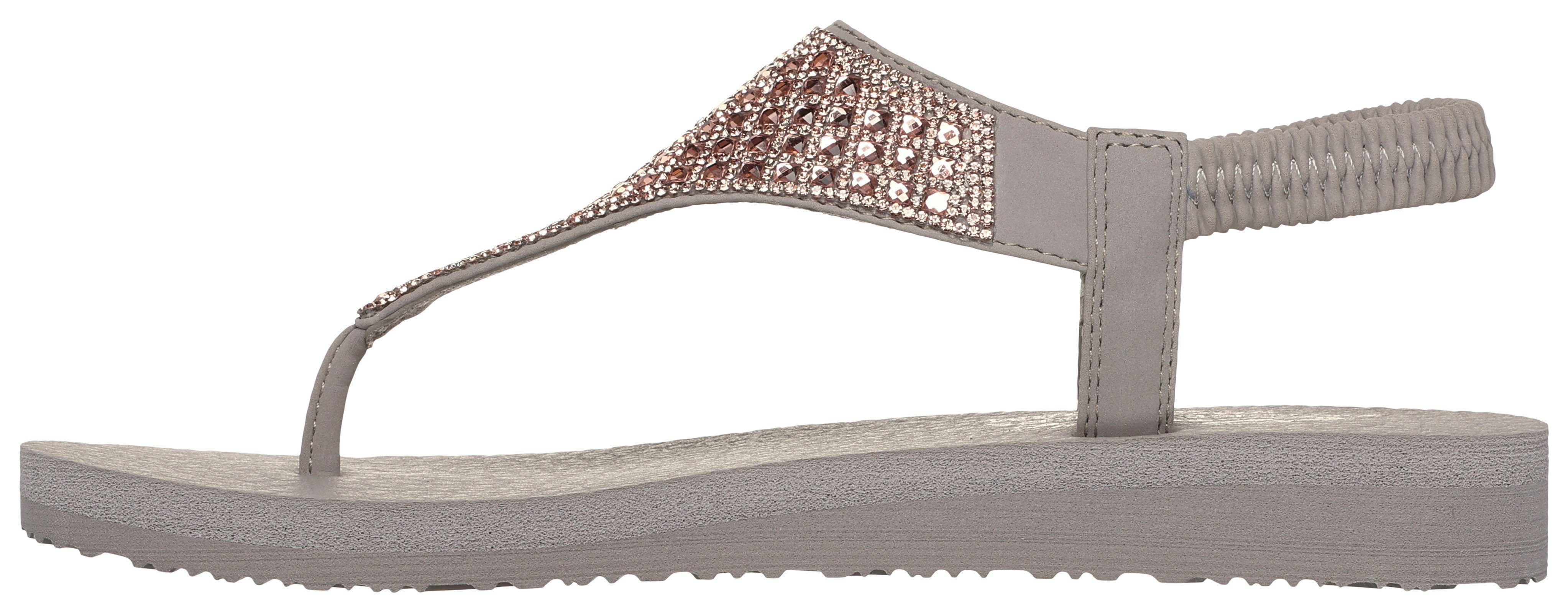 Skechers Sandalen MEDITATION-ROCKSTAR , zomerschoen, sandaal, riemchensandale, met glittersteentjes