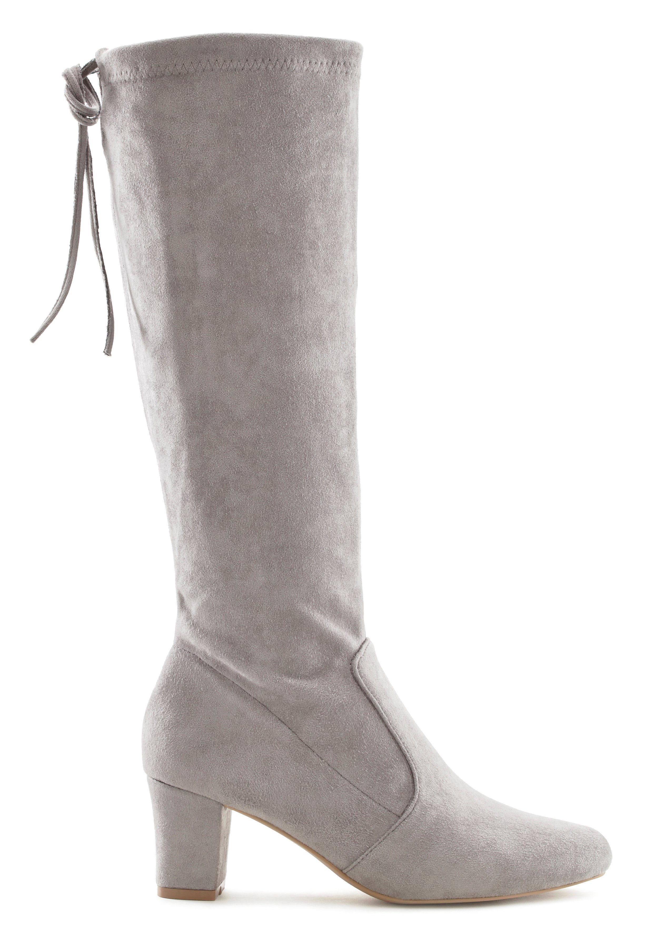Lascana Instaplaarzen Slip-on boots, slouchy boots, slip-on, stretch & blokhak