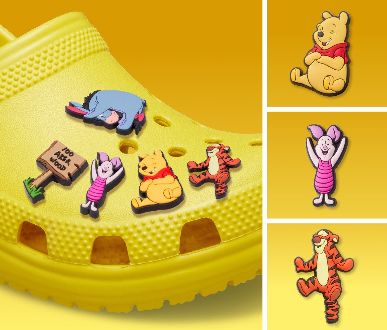 Crocs Schoenbutton Jibbitz™ Winnie The Pooh , schoen accessoire voor disney's winnie de poeh en zijn vrienden (set, 5-delig, Geen speelgoed. Niet geschikt voor kinderen jonger dan 3 jaar)