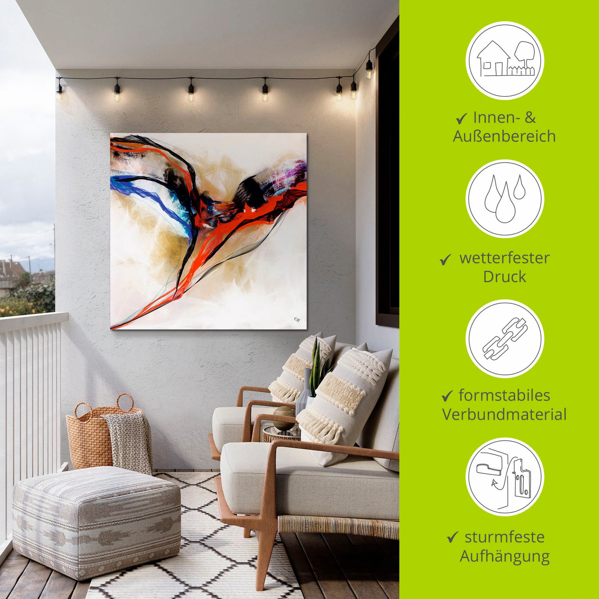 Artland Artprint Engel - abstract I als artprint van aluminium, artprint voor buiten, poster in diverse formaten