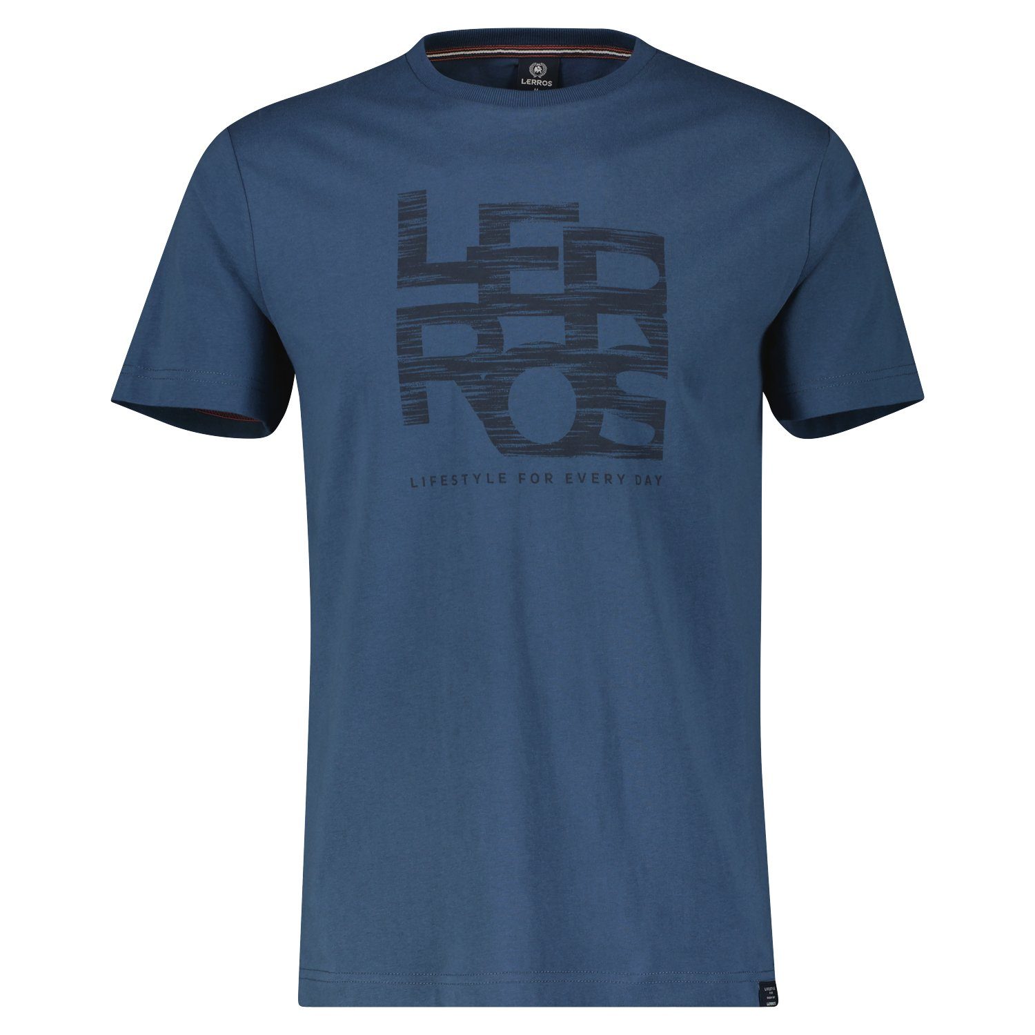 Lerros T-shirt met grote logo-frontprint