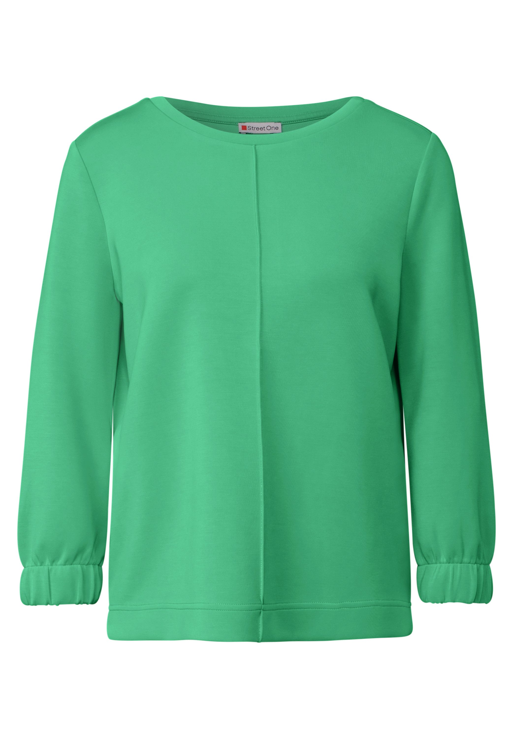 STREET ONE Sweater met 3/4-mouwen met elastische manchetten