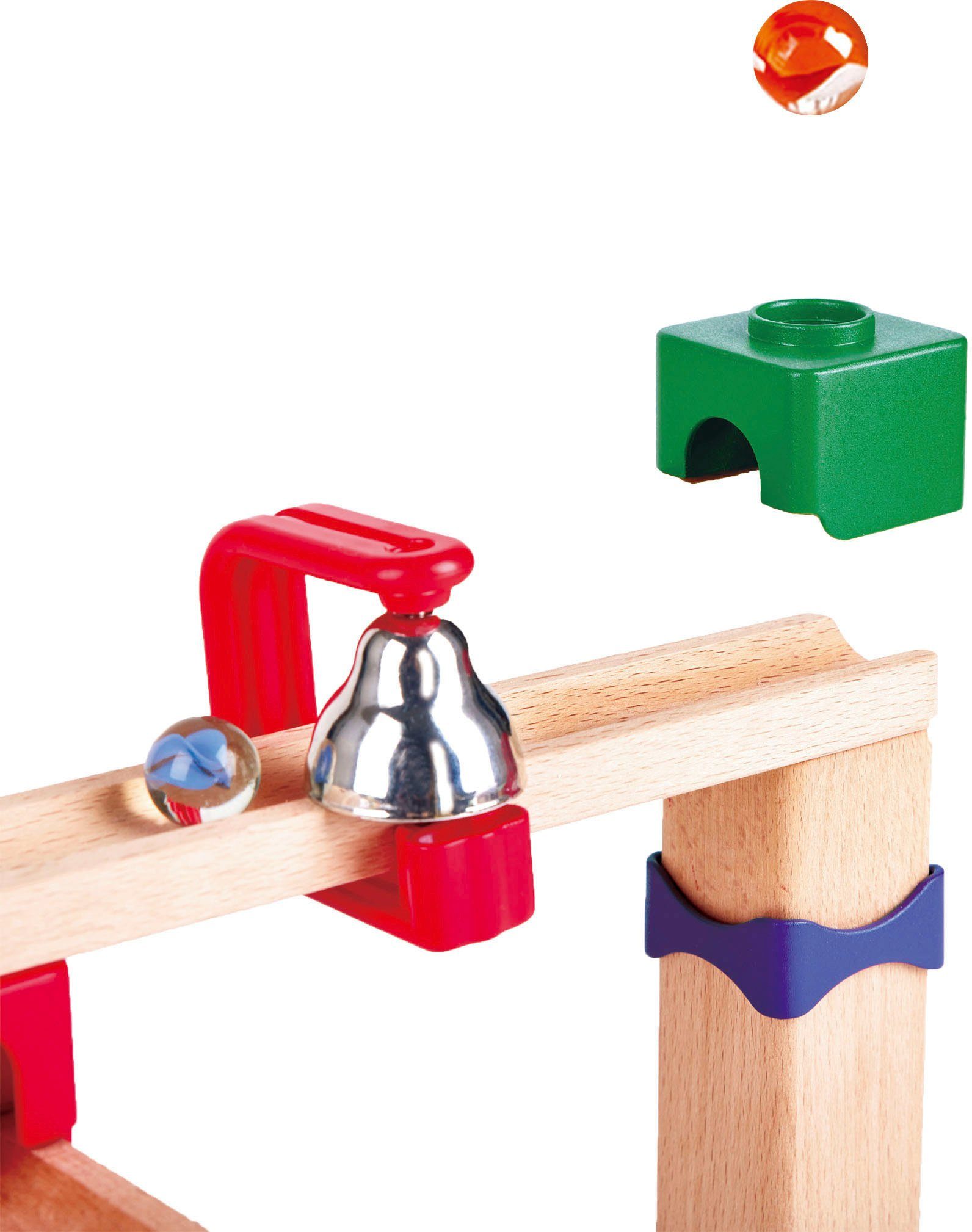 Hape Knikkerbaan met twee banen en dominostenen