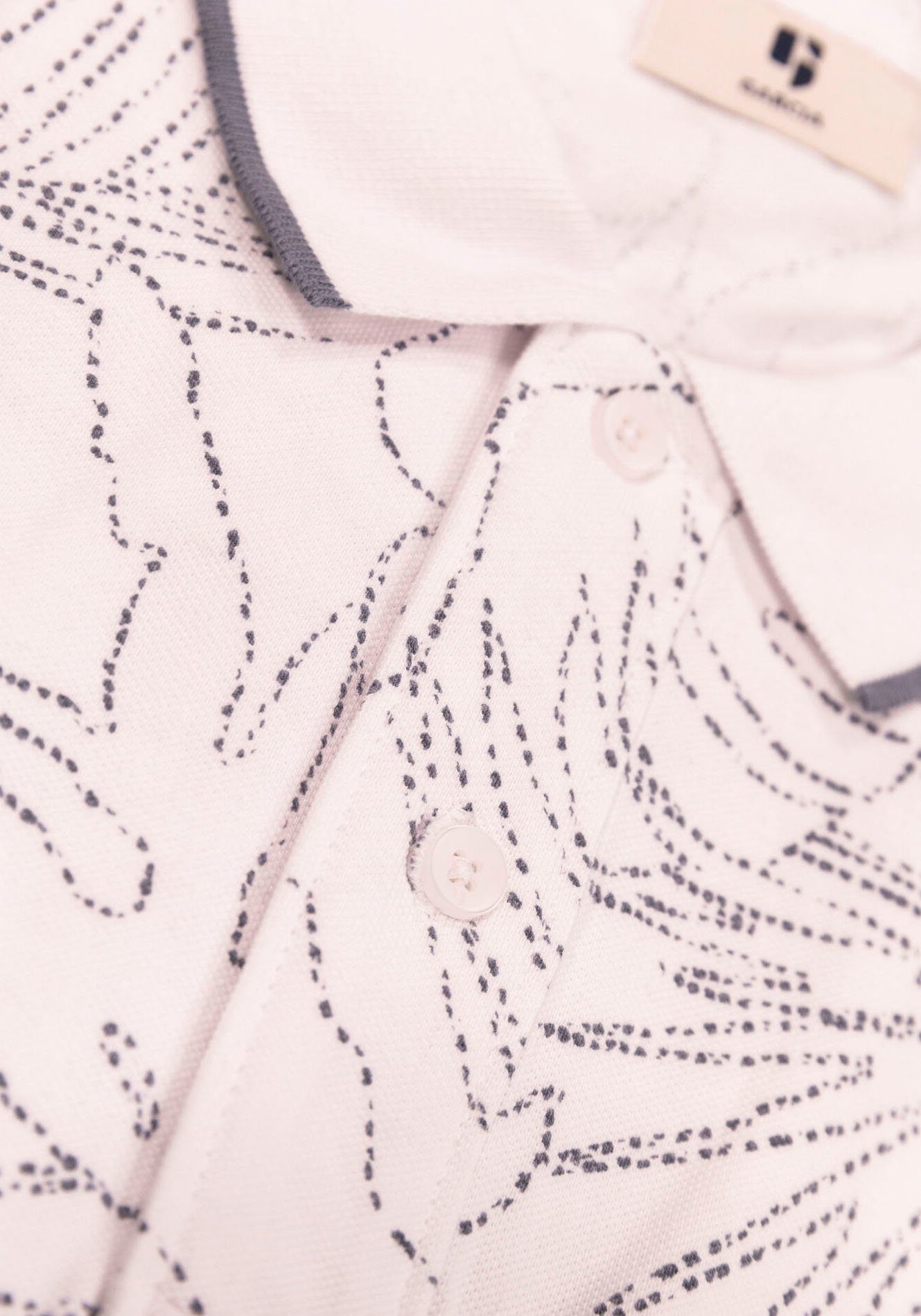Garcia Poloshirt met een gebloemd motief all-over