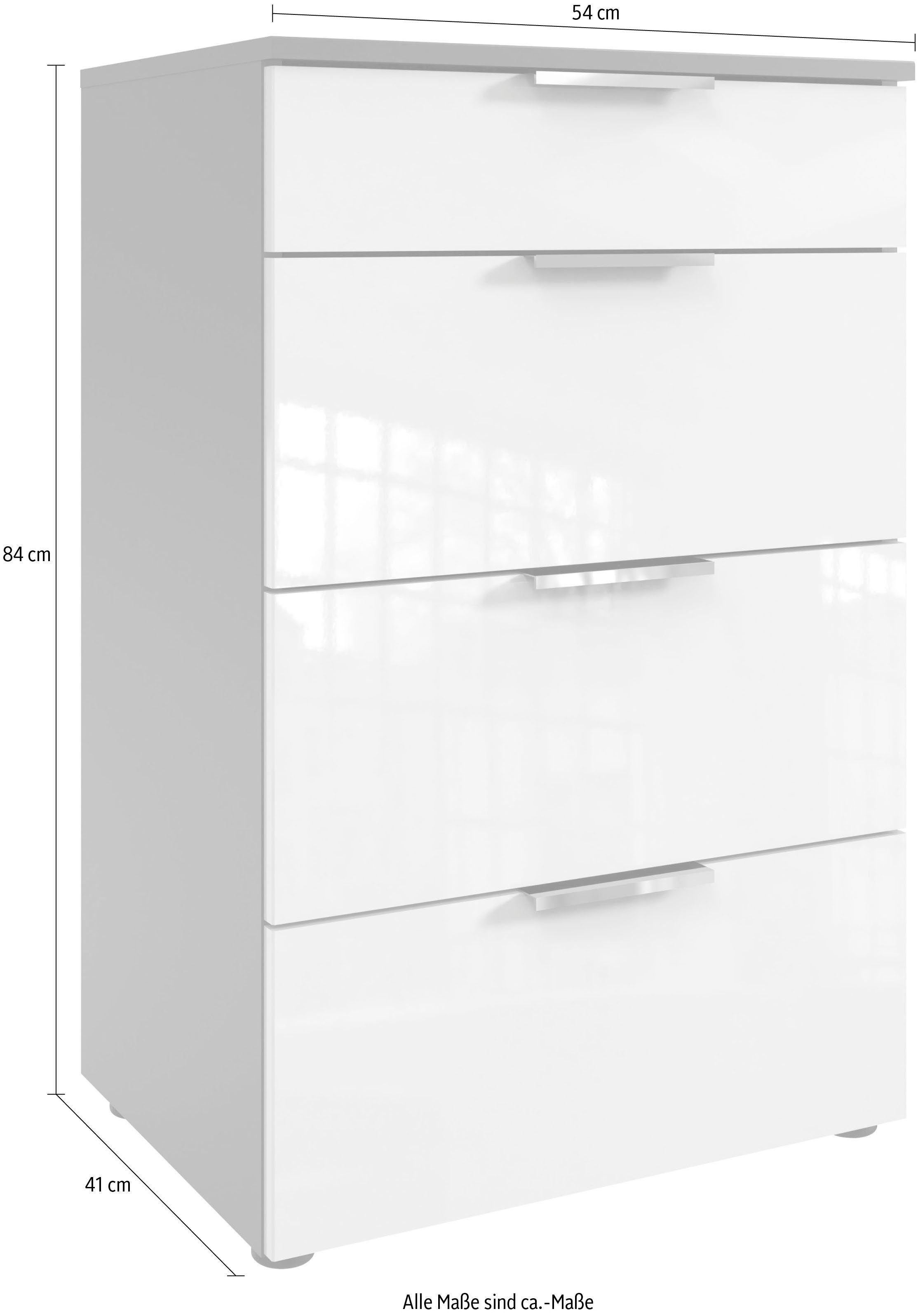 Wimex Ladekast Level36 D by fresh to go met soft-close functie en lakfronten, 4 lades, hoge commode