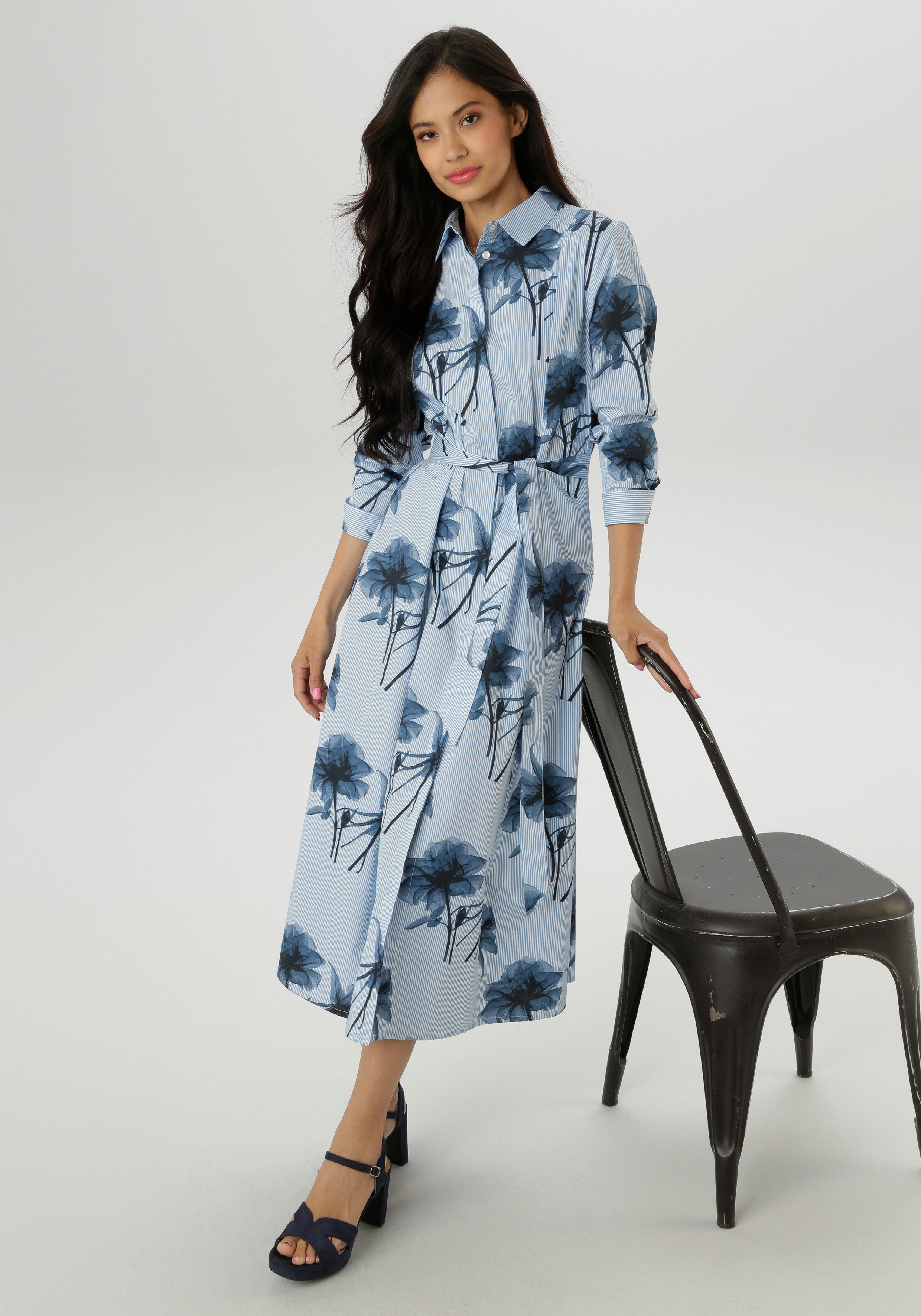 Aniston SELECTED Blousejurk met fantasievolle bloemenprint - nieuwe collectie