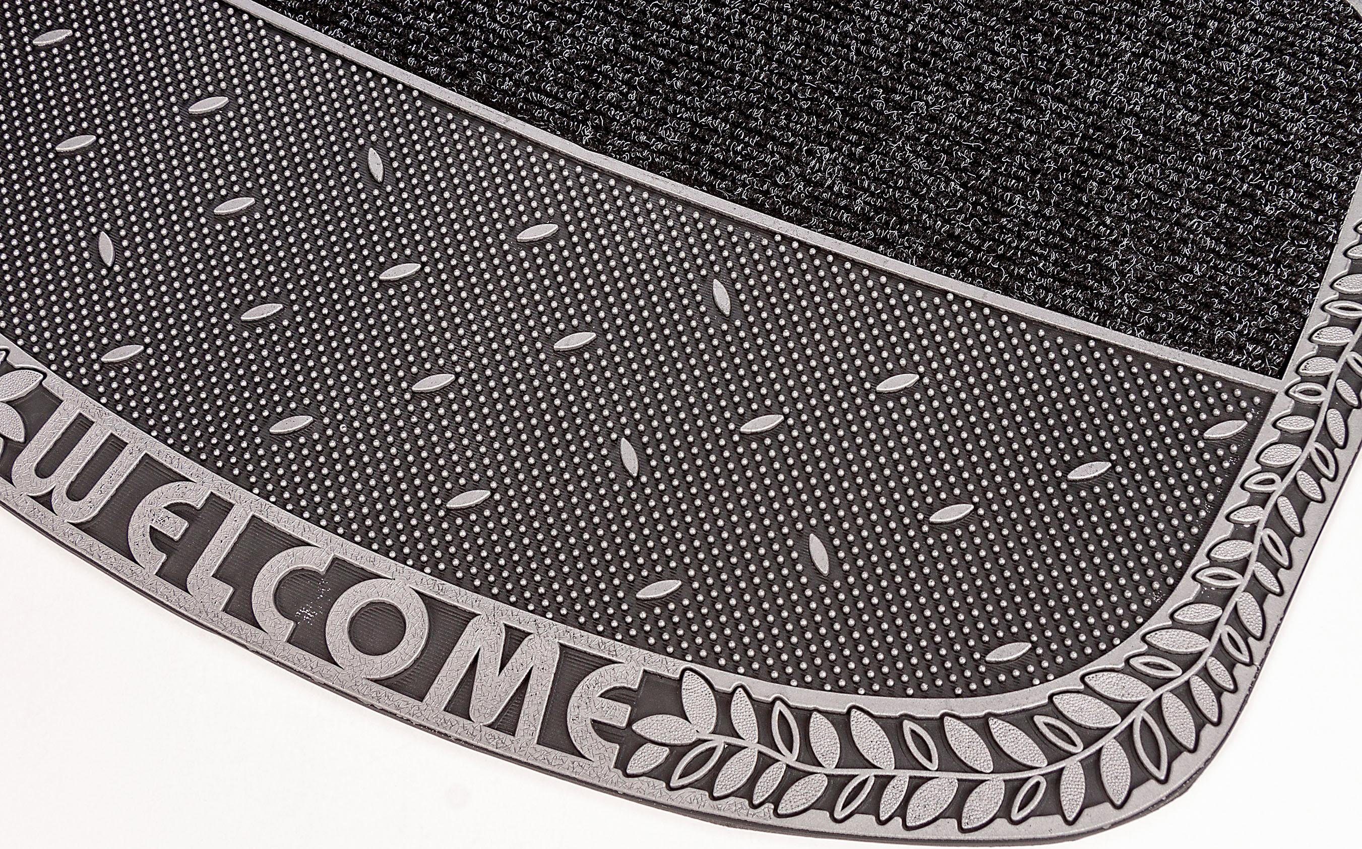 Home2Fashion Mat TC Clean Tendri, Welcome Vuilafstotende mat, met tekst, robuust, geschikt voor binnen en buiten