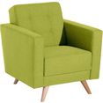 max winzer fauteuil julius met knoopstiksels groen
