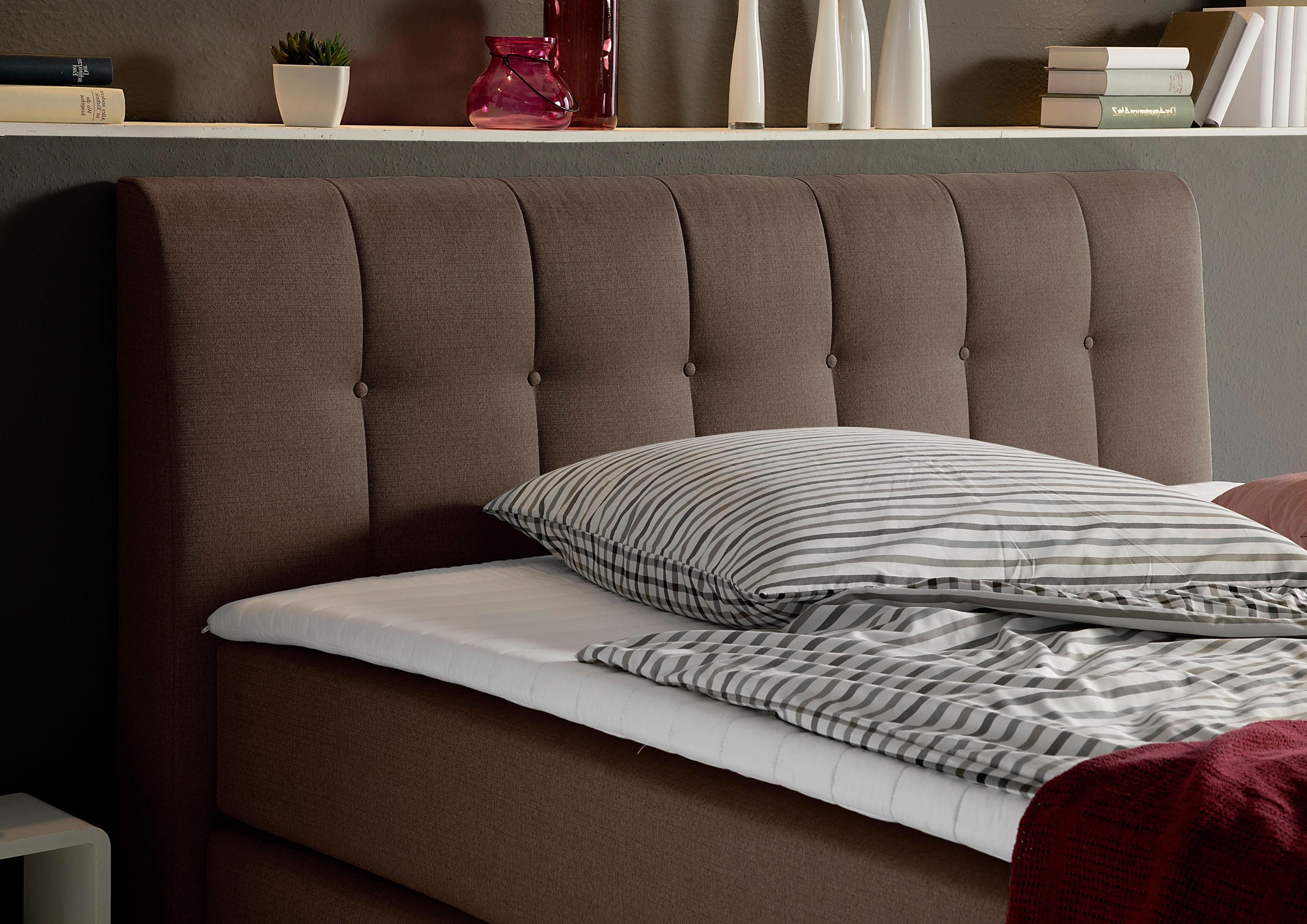 Places of Style Boxspring Cafone incl. topmatras, 5 breedtes, 3 matrassoorten en 3 hardheden ter keuze