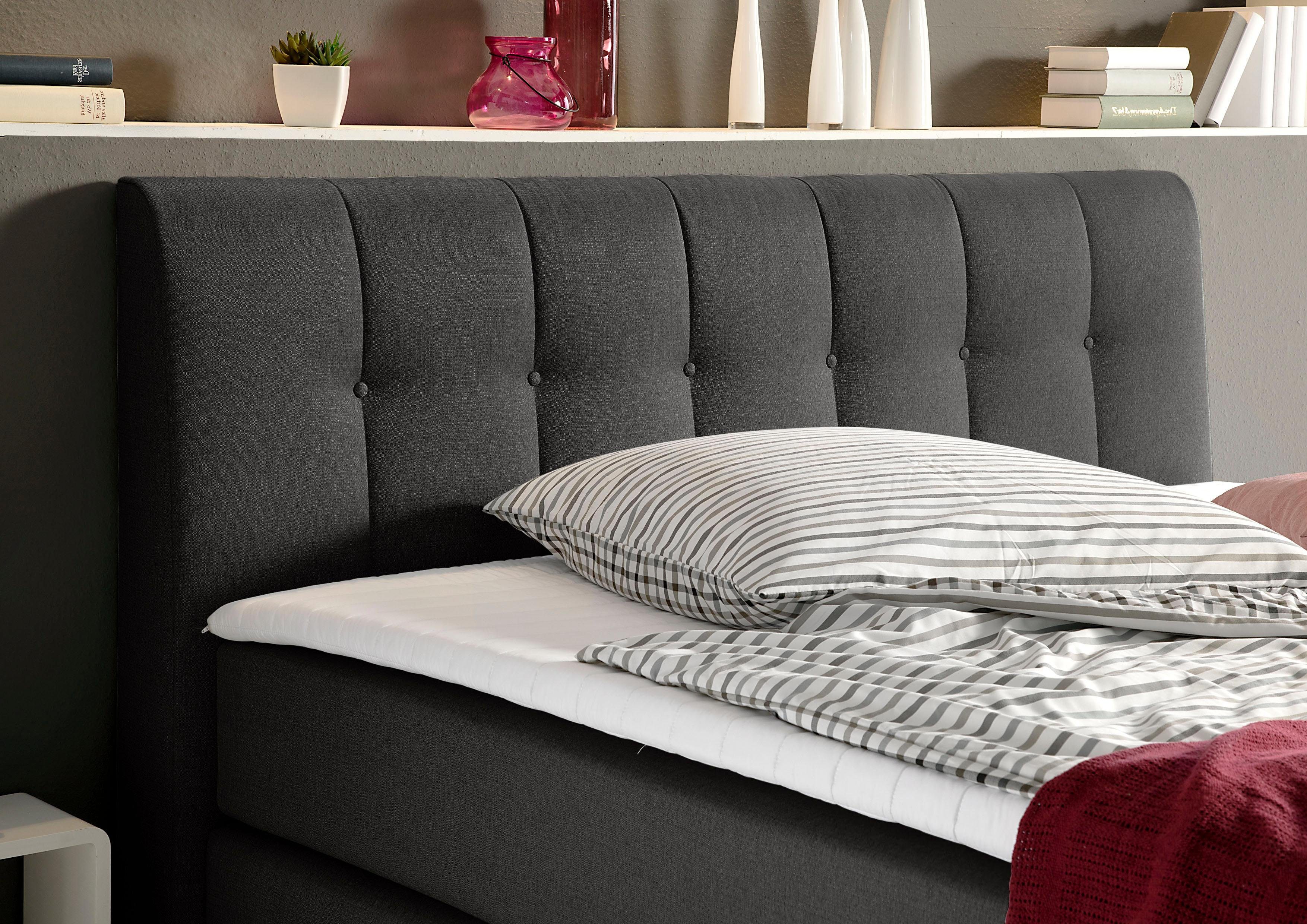 Places of Style Boxspring Cafone incl. topmatras, 5 breedtes, 3 matrassoorten en 3 hardheden ter keuze