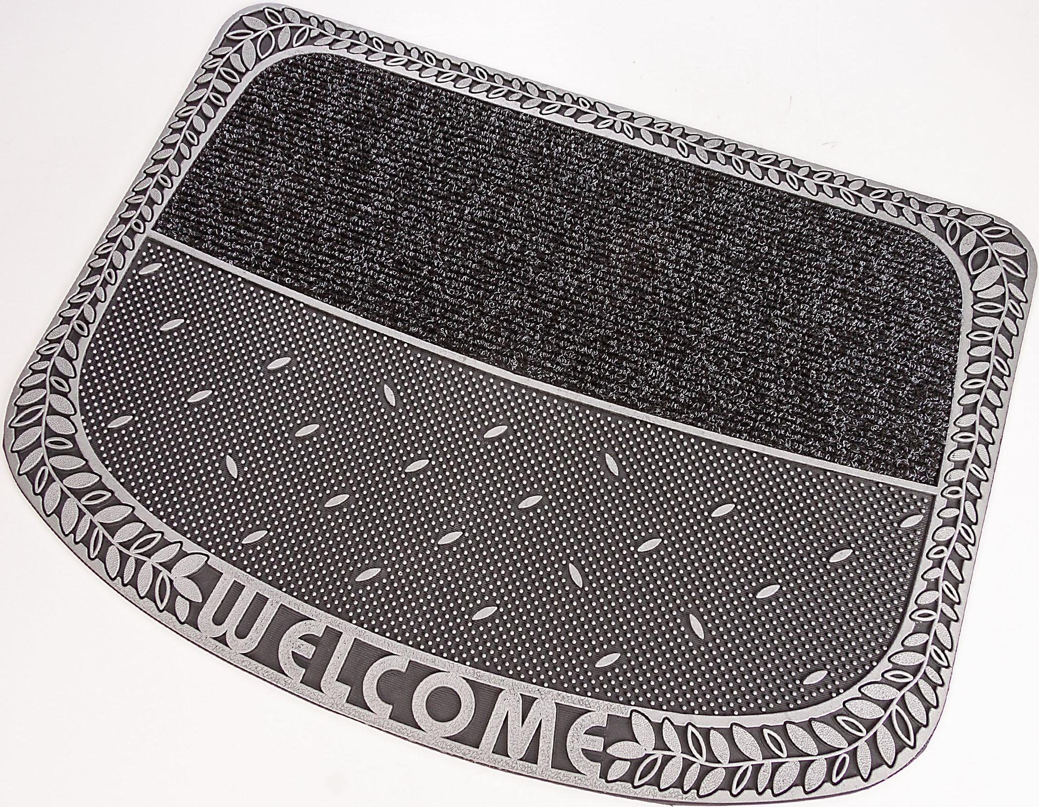 Home2Fashion Mat TC Clean Tendri, Welcome Vuilafstotende mat, met tekst, robuust, geschikt voor binnen en buiten