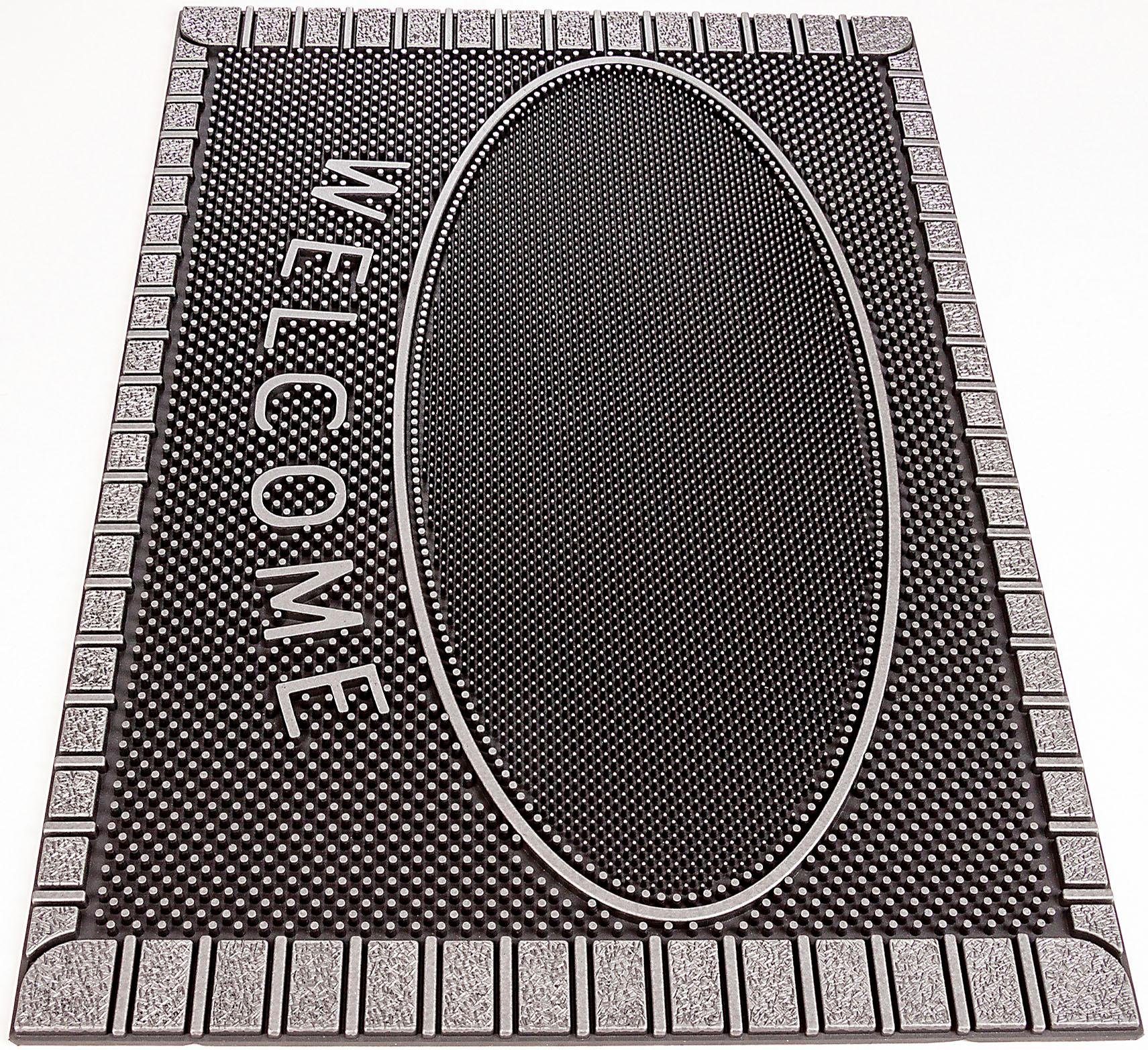 Home2Fashion Mat SC Clean Welcome Vuilafstotende mat, met tekst, robuust, geschikt voor binnen en buiten