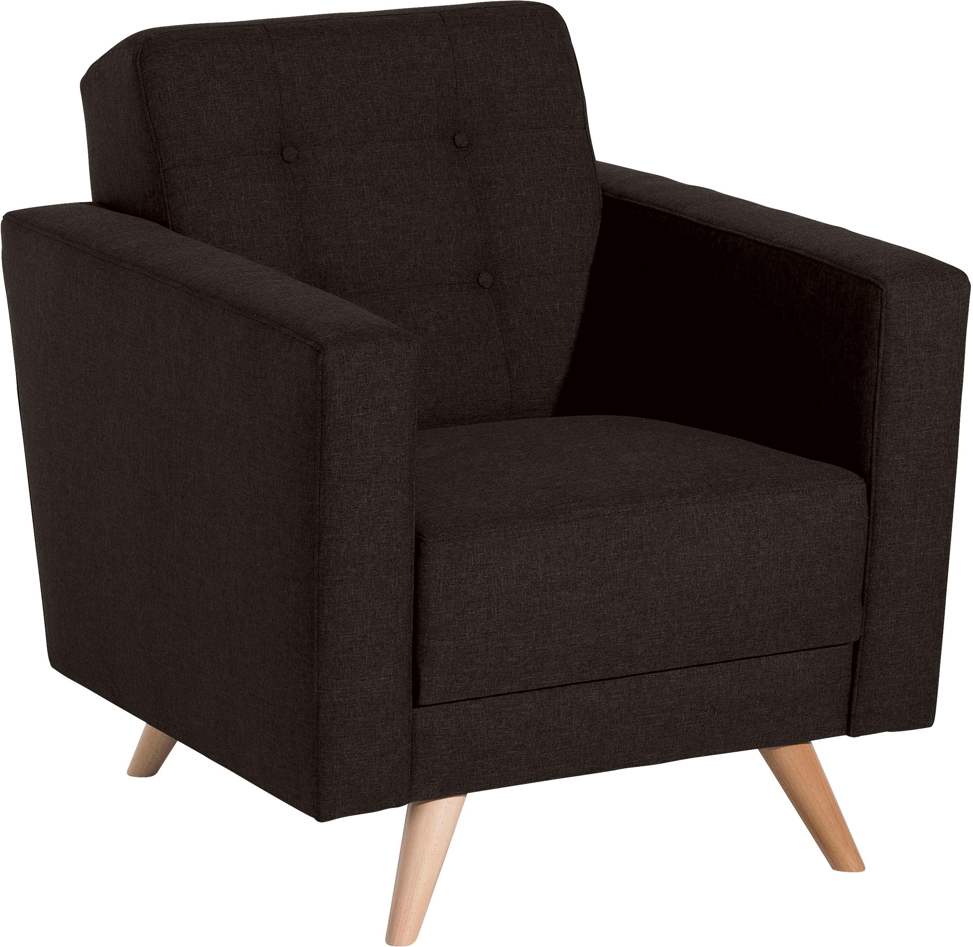 Max Winzer® Fauteuil Julius met knoopstiksels