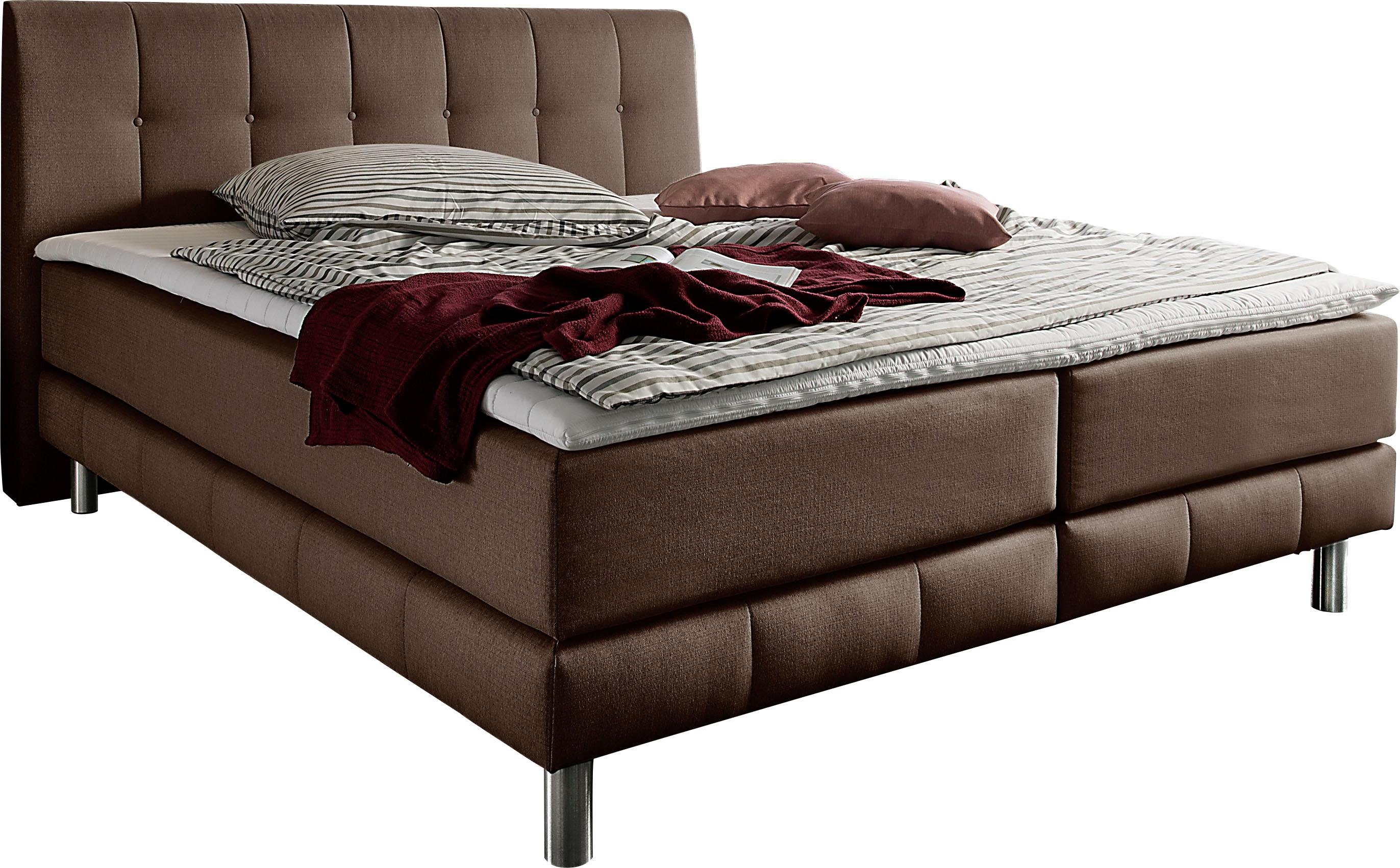 Places of Style Boxspring Cafone incl. topmatras, 5 breedtes, 3 matrassoorten en 3 hardheden ter keuze