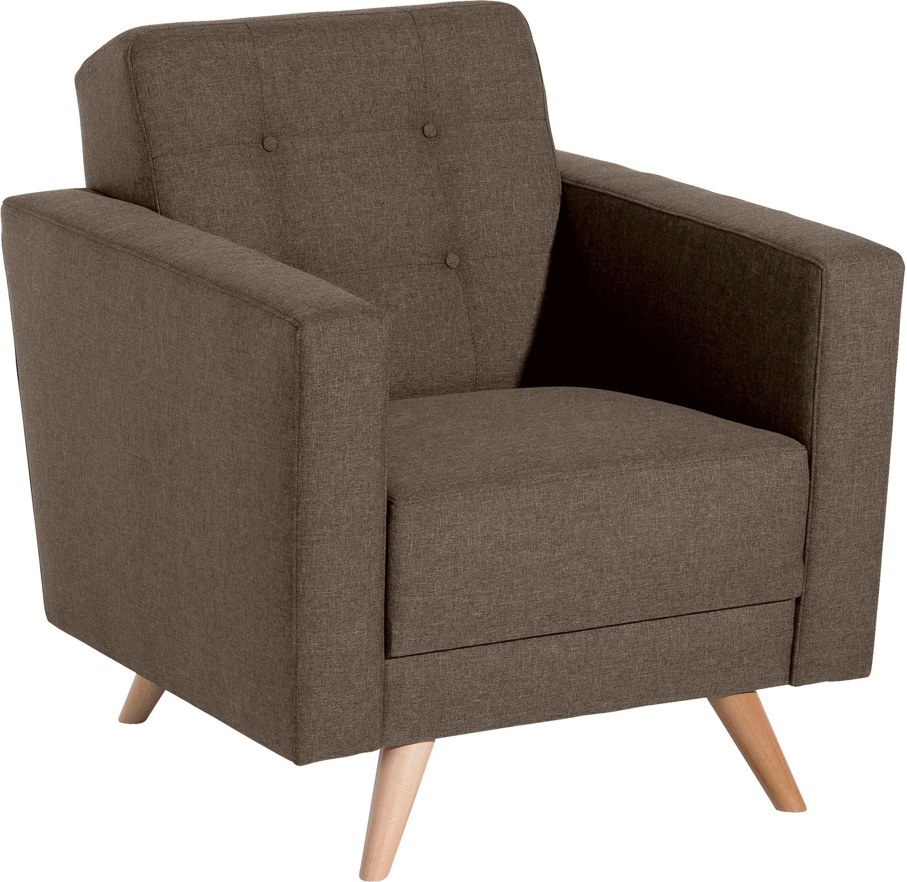 Max Winzer® Fauteuil Julius met knoopstiksels