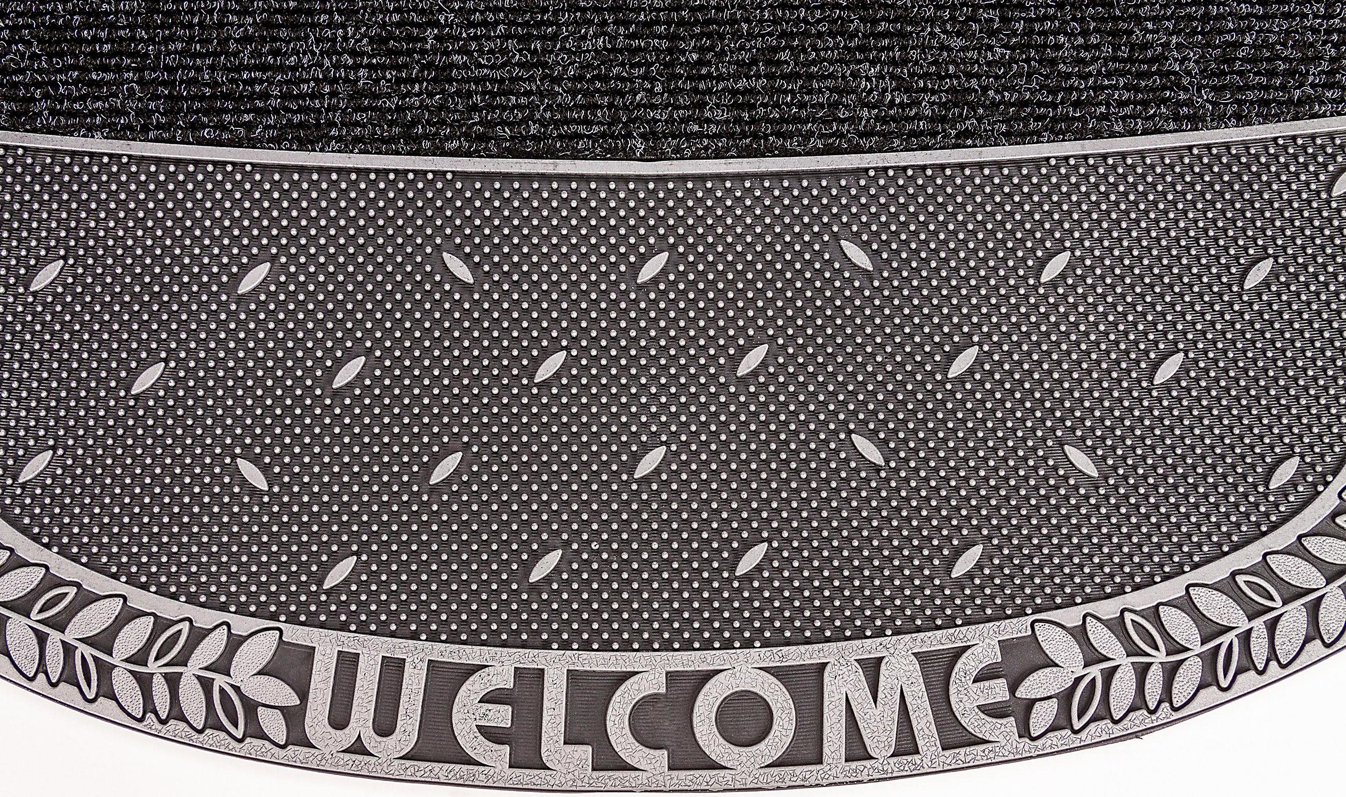 Home2Fashion Mat TC Clean Tendri, Welcome Vuilafstotende mat, met tekst, robuust, geschikt voor binnen en buiten
