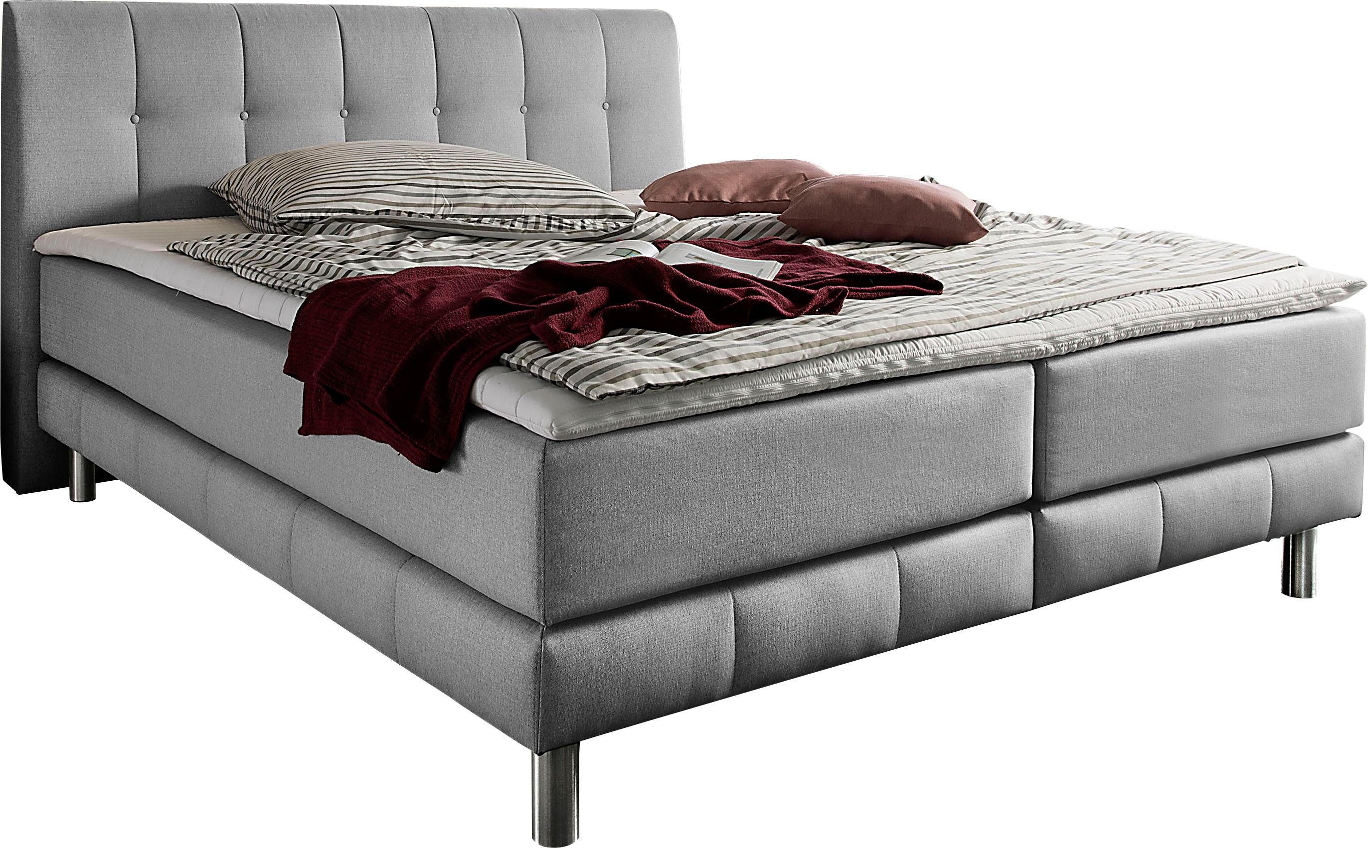 Places of Style Boxspring Cafone incl. topmatras, 5 breedtes, 3 matrassoorten en 3 hardheden ter keuze