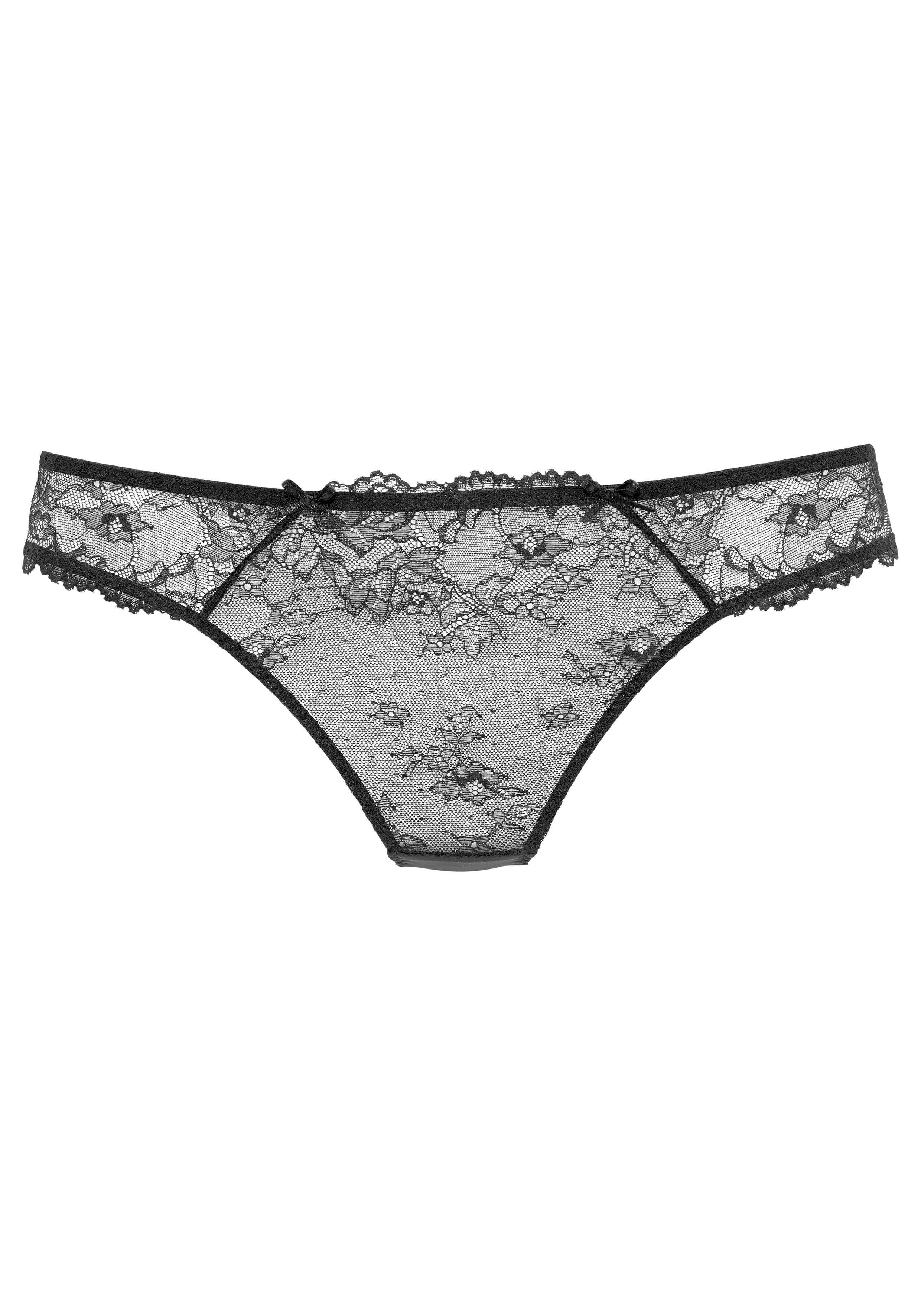 Lascana Slip van gebloemde kant