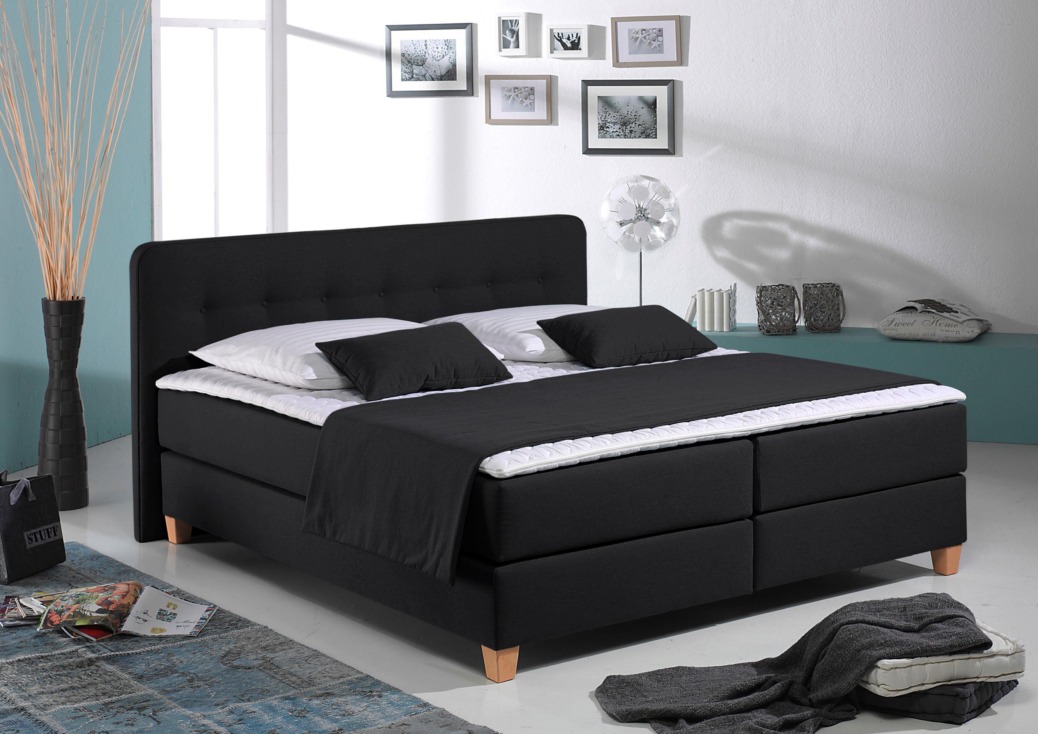 Home affaire Boxspring Fargo incl. topmatras, in 3 matrassoorten, tfk ook in hardheid 4, vele kleuren, in 6 breedten