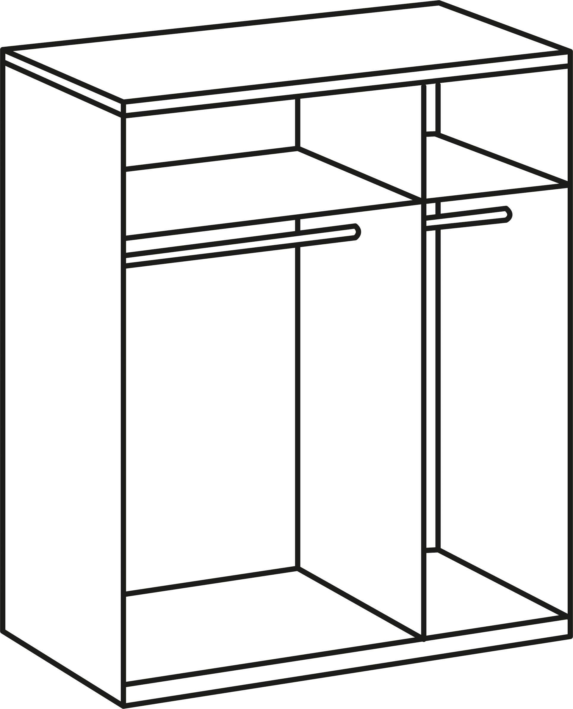 Wimex Kledingkast New York, linnenkast, garderobe, opslag in vele breedtes, individueel opbergruimtewonder, hoogte 208 of 236 cm
