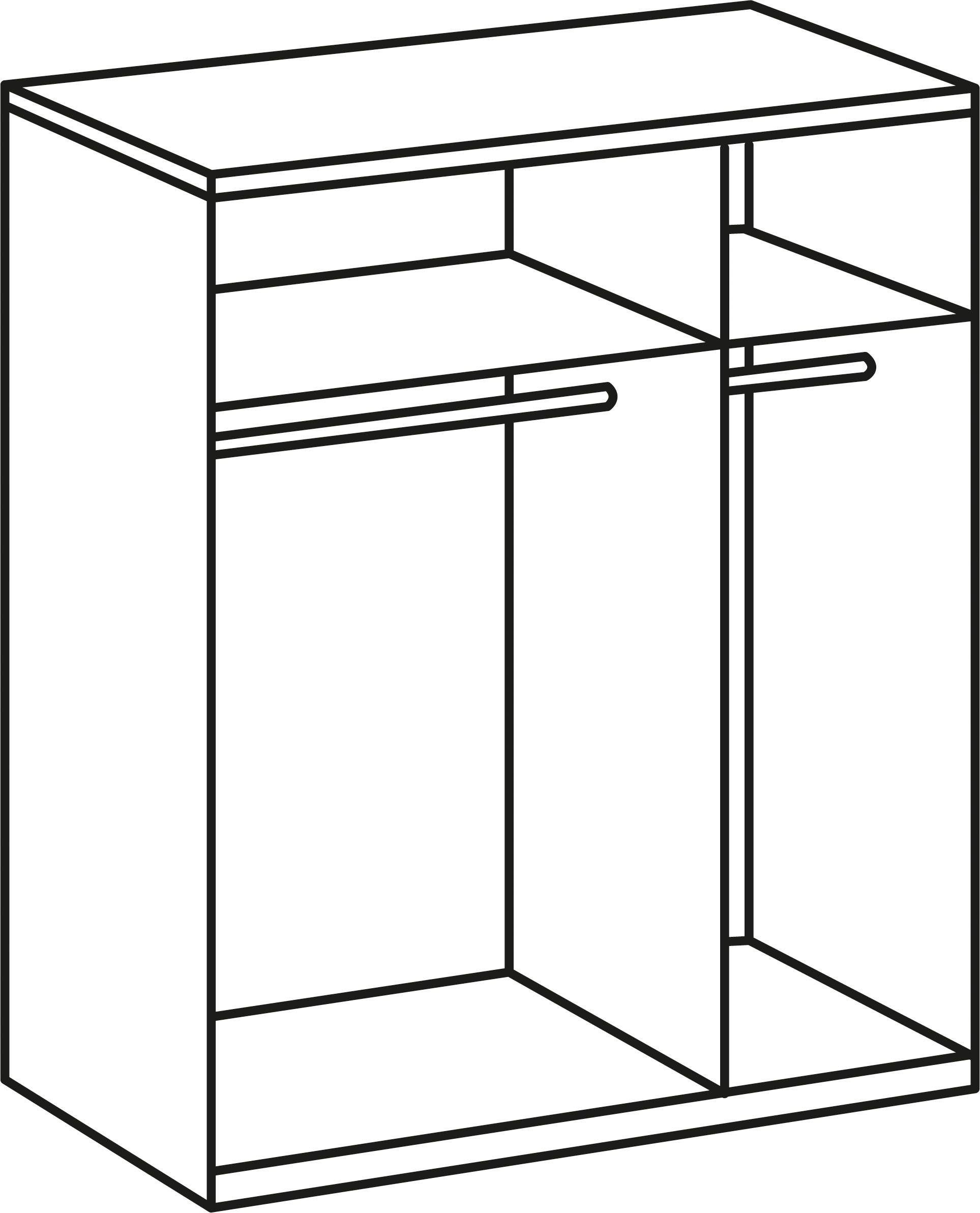 Wimex Kledingkast New York, linnenkast, garderobe, opslag in vele breedtes, individueel opbergruimtewonder, hoogte 208 of 236 cm