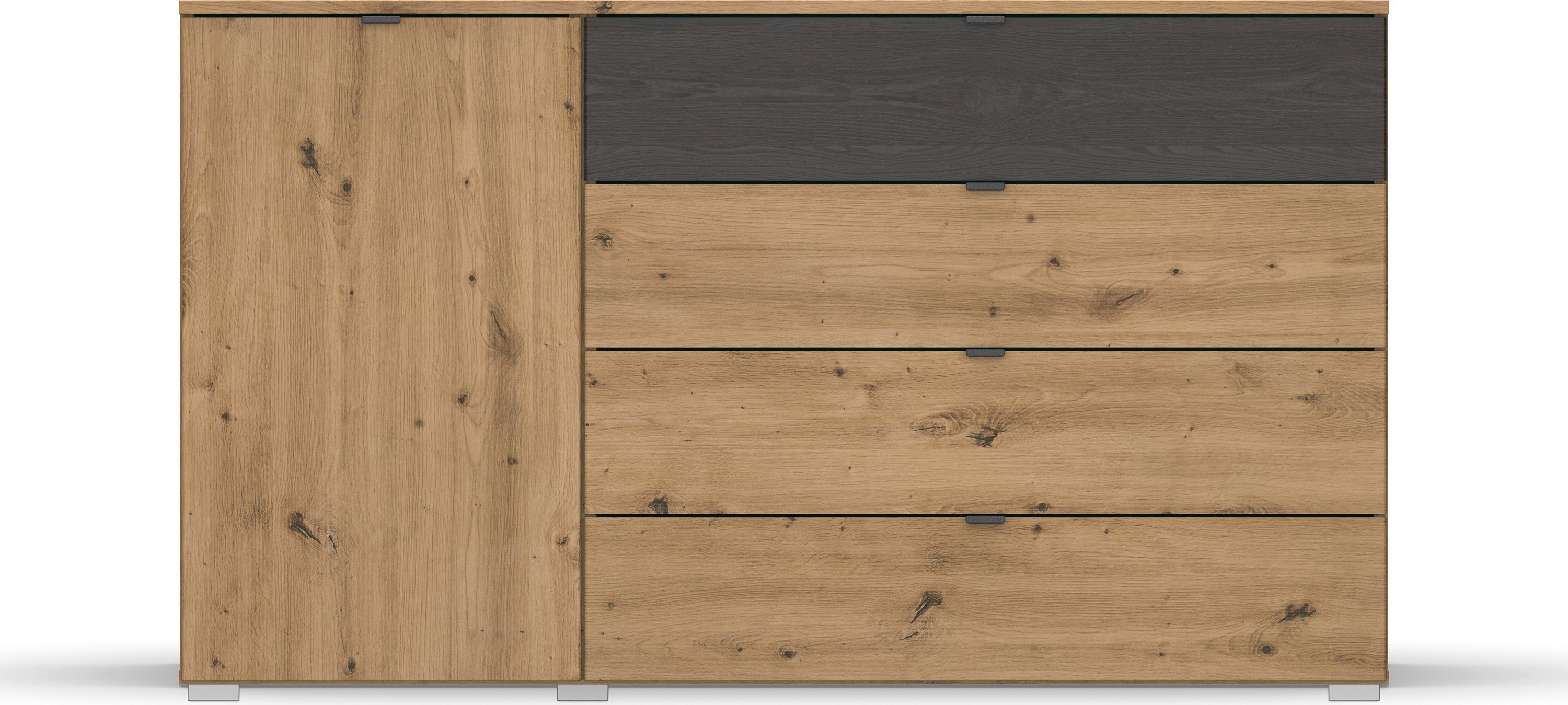 rauch Kast met laden en deuren Commode Sideboard Ladecommode Deurencommode APOLLON met 1 deur en 4 lades, 1 lade in afwerking made in germany
