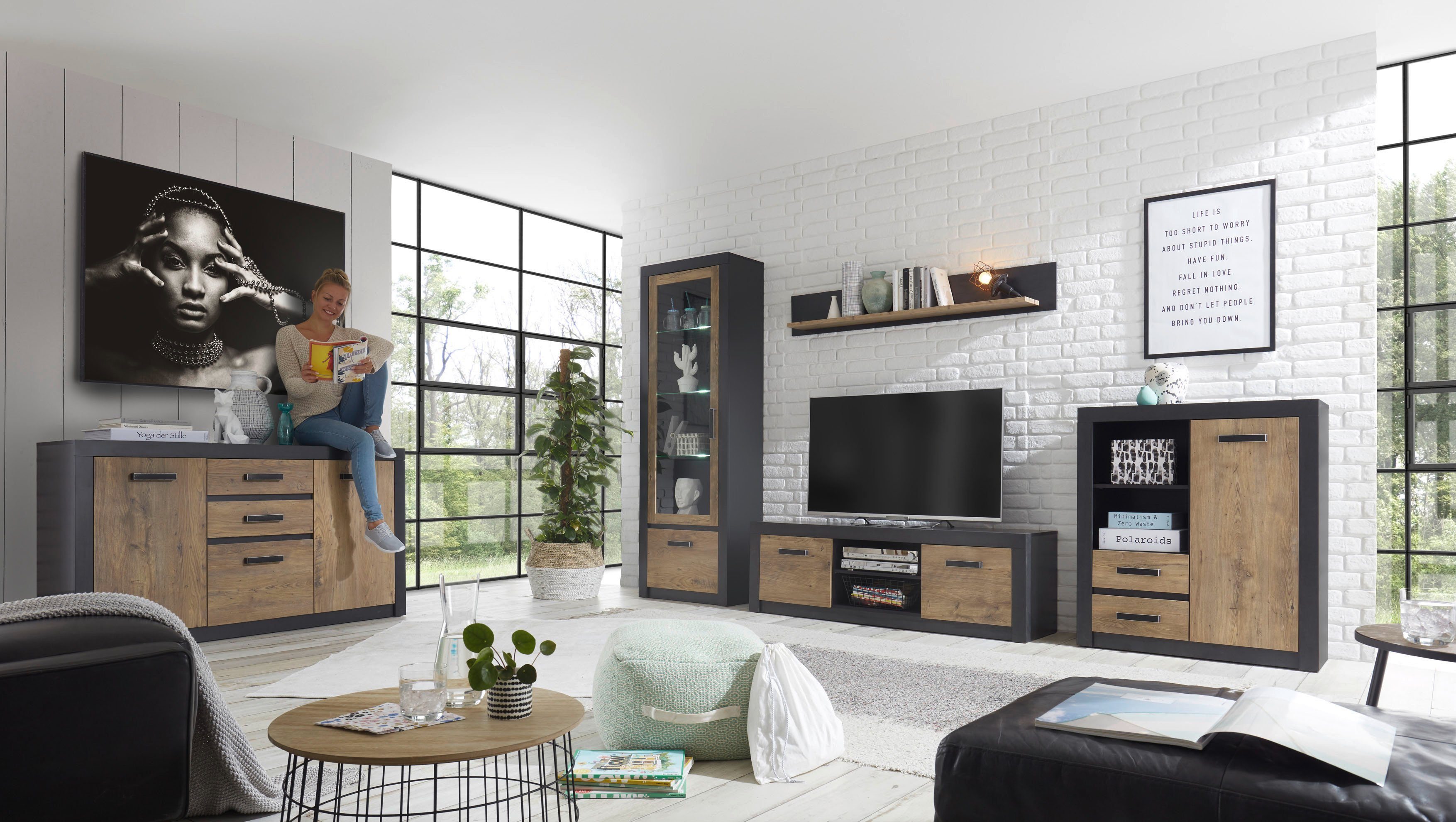 INOSIGN Wandmeubel BRÜGGE Met een decoratieve frame-look (set, 4-delig)
