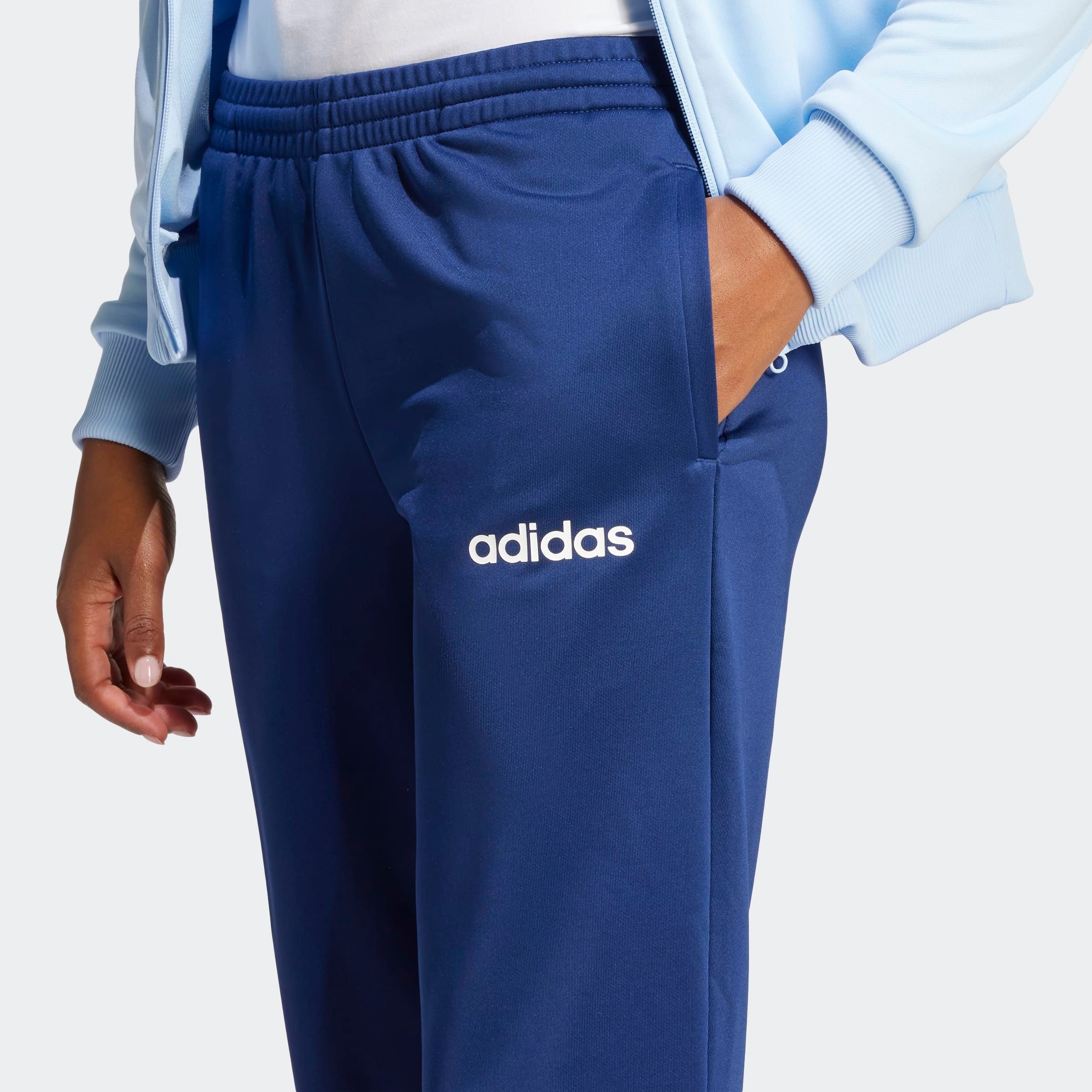 adidas Sportswear Trainingspak W LINEAR TS Trainingsjack met capuchon, trainingspak (2-delig)