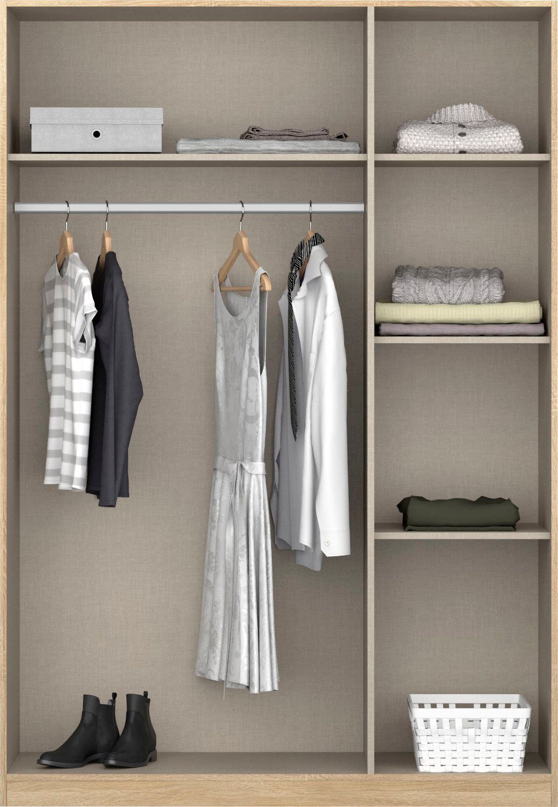 rauch Draaideurkast Kledingkast Kast Garderobe Slaapkamerkast CELLE in 4 breedtes en 2 hoogtes, optioneel met lades made in germany